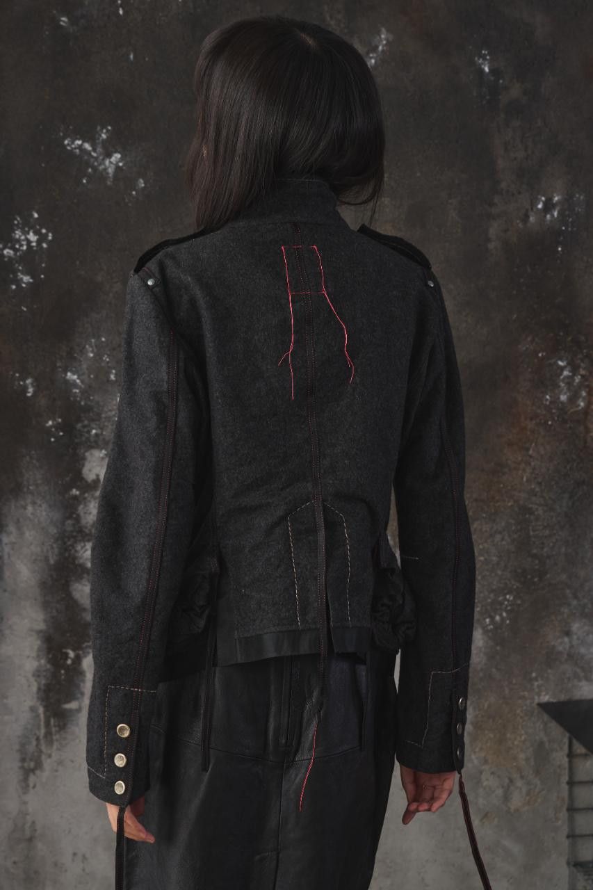 Marithe + Francois Girbaud Marithé + François Girbaud Wool Military Jacket Size M / US 6-8 / IT 42-44 - 3 Thumbnail