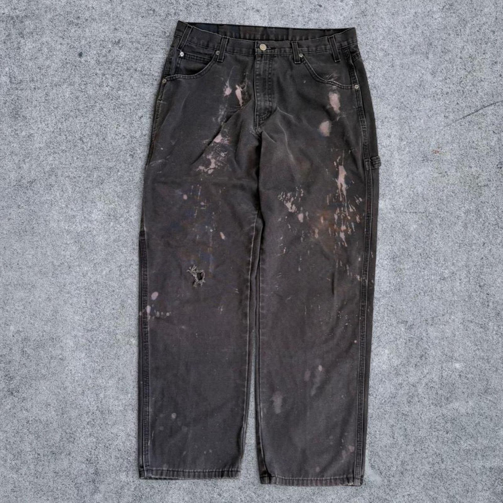Dickies Dickies Vintage Paint Splatter Distressed Carpenter Pants Size US 34 / EU 50 - 3 Thumbnail