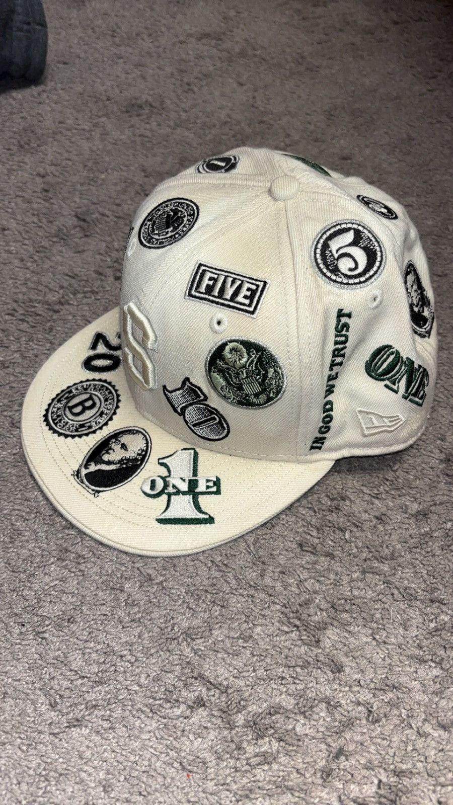 New Era × Supreme supreme get money new era 59fifty size 7 3