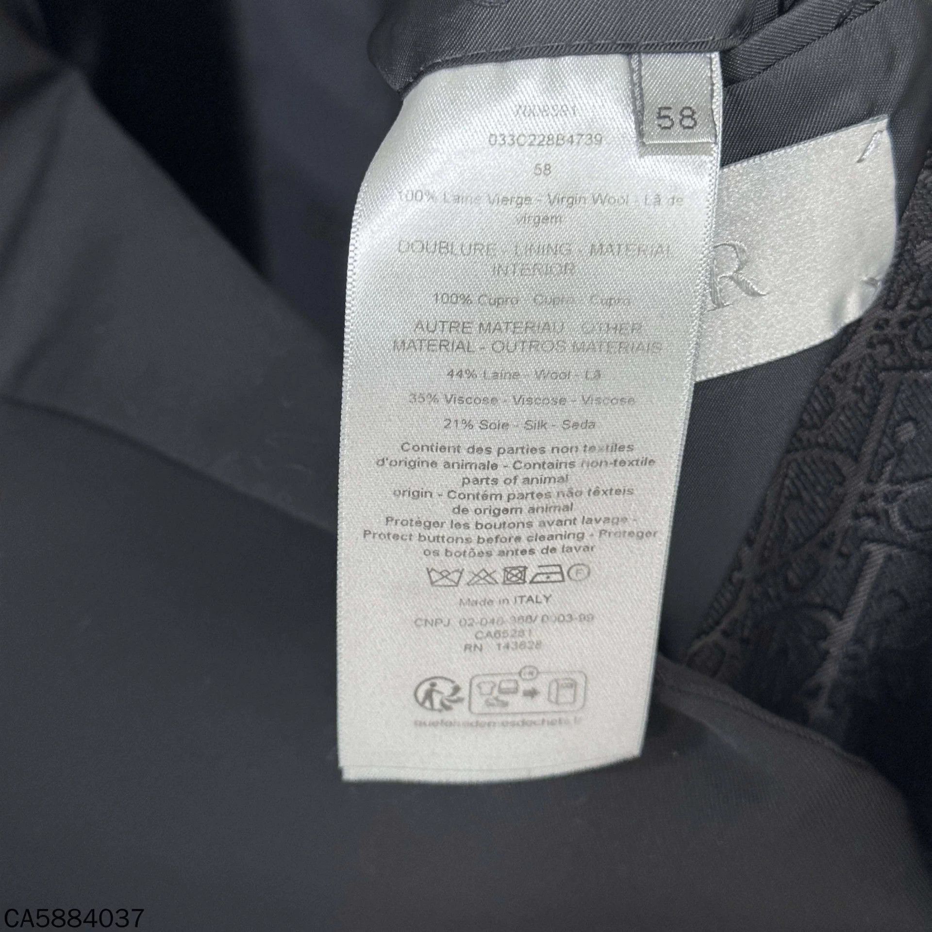 Dior Dior New Subtle All-Over Print Double Collar Blazer 58 Size 46R - 6 Thumbnail