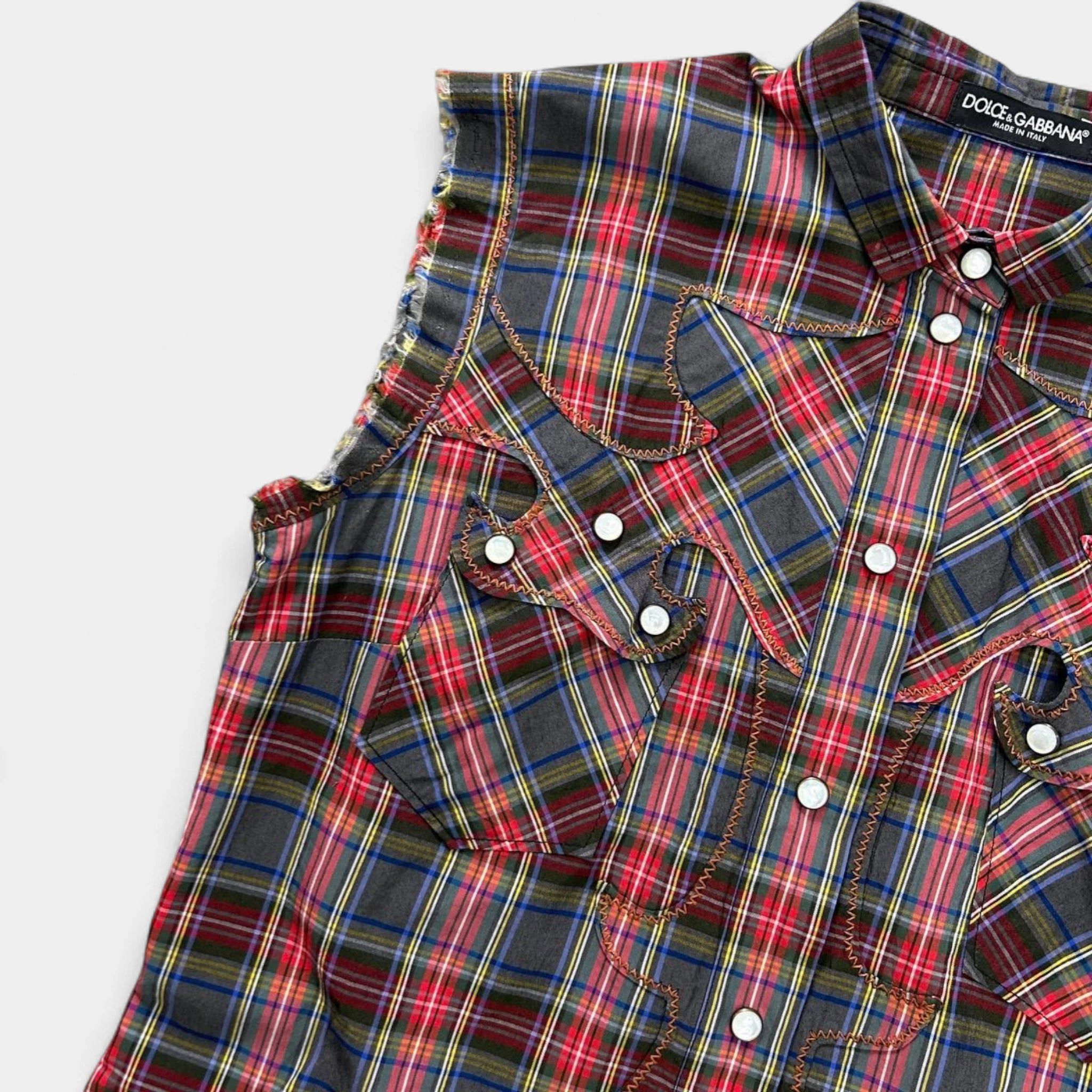 Dolce & Gabbana Dolce & Gabbana Western Style Tartan Pattern Shirt Size US S / EU 44-46 / 1 - 3 Thumbnail