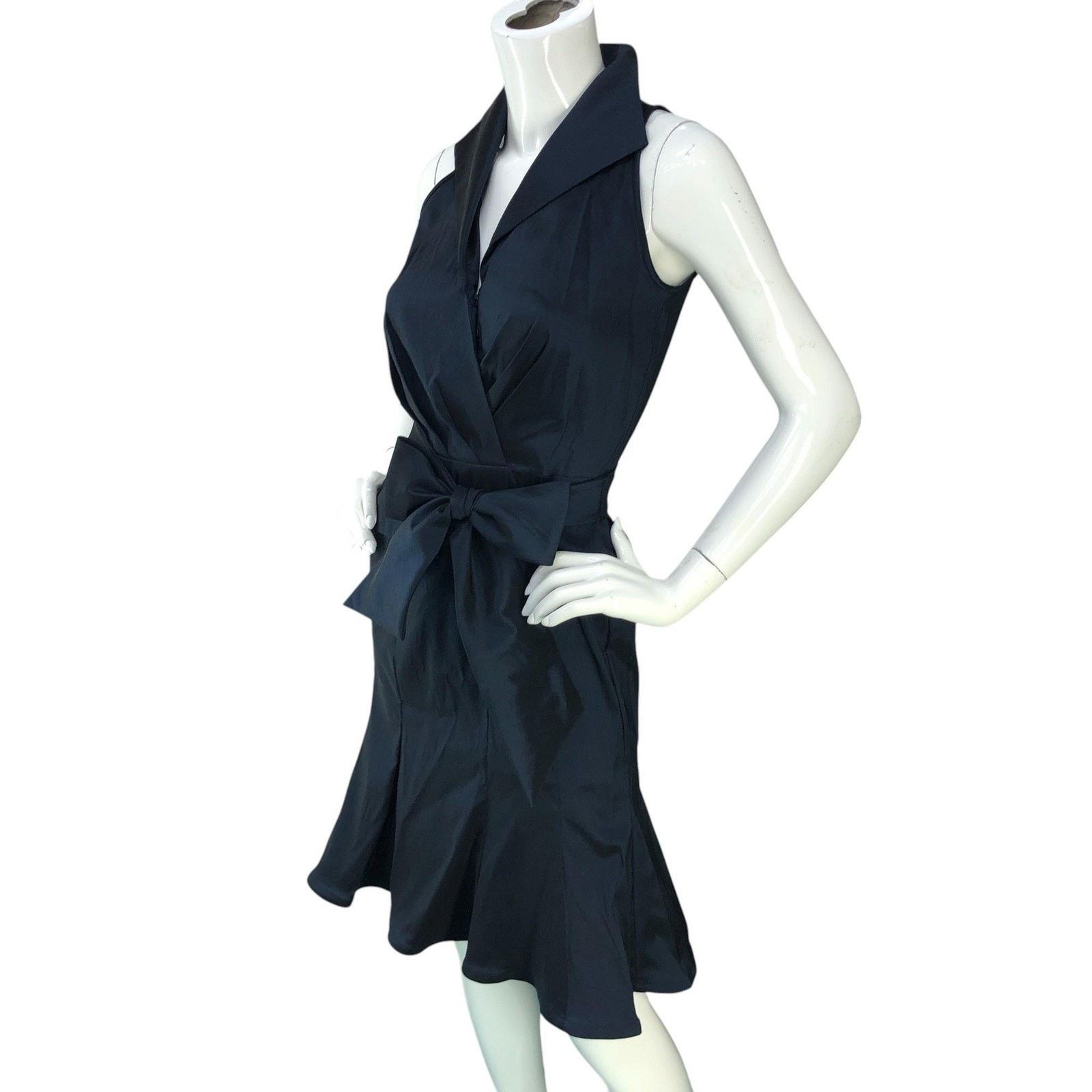Tadashi Shoji Tadashi Collection Dress 2 Sleeveless Fit & Flare Bow Collar Size XS / US 0-2 / IT 36-38 - 4 Thumbnail