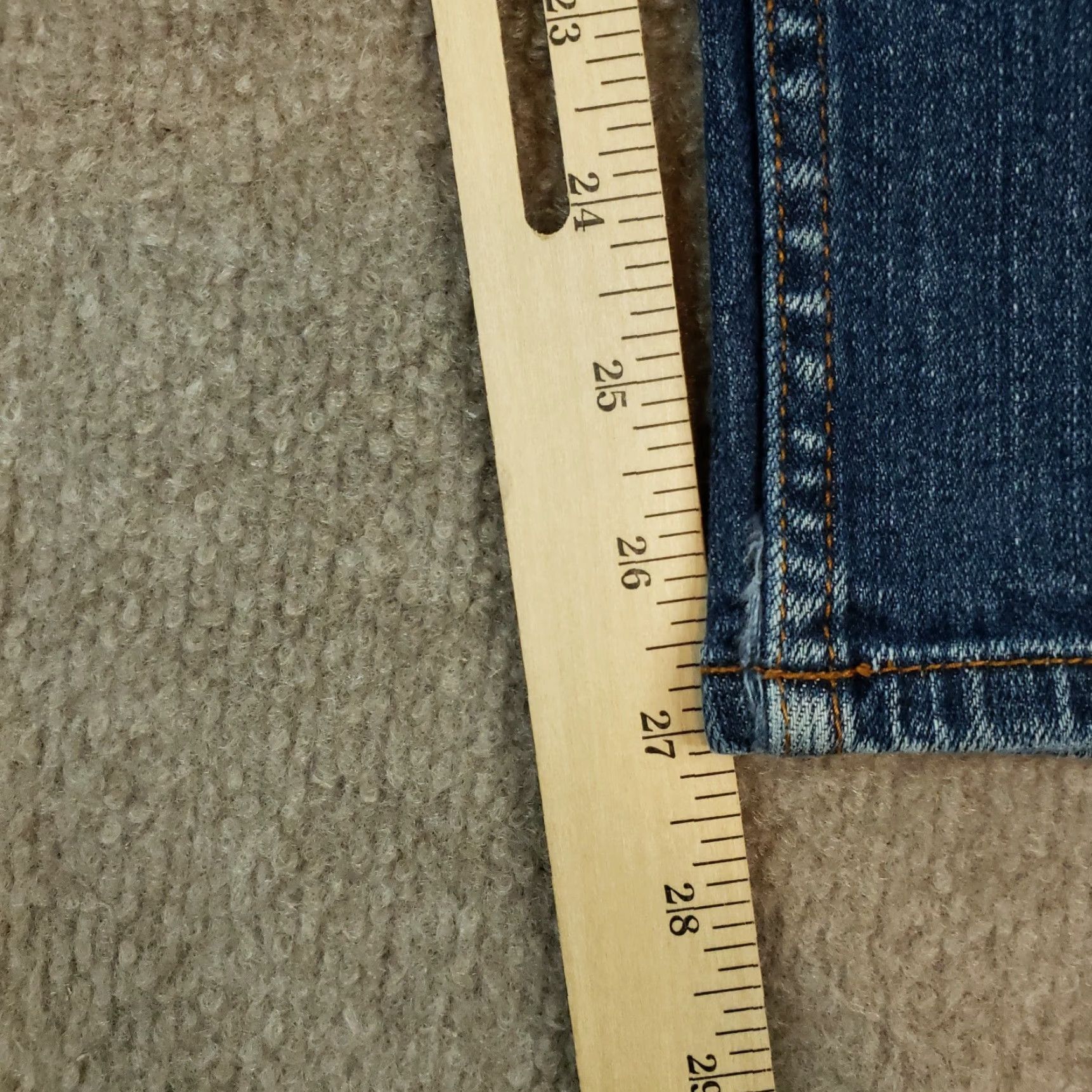 Vintage American Rag Cie Women Blue Denim Skinny Jeans Size 3 Short 27x27 Size 26" / US 2 / IT 38 - 3 Thumbnail