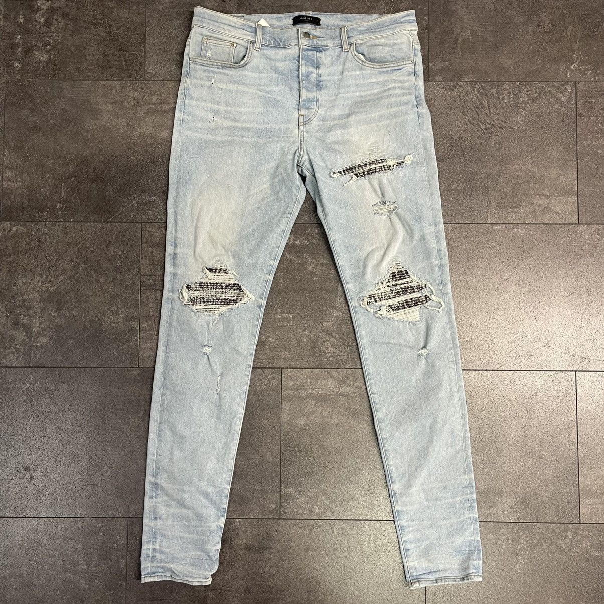 Amiri Amiri Mx1 White Patch Jeans | Grailed