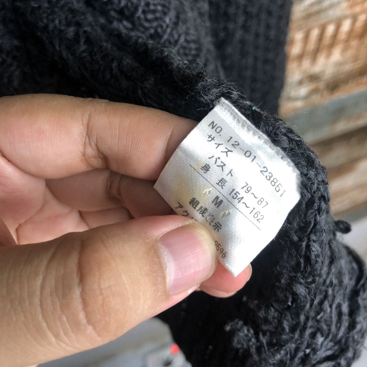 Homespun Knitwear DL Anna Luna japan Black Cardigan Knitwear #C528 Size M / US 6-8 / IT 42-44 - 9 Thumbnail