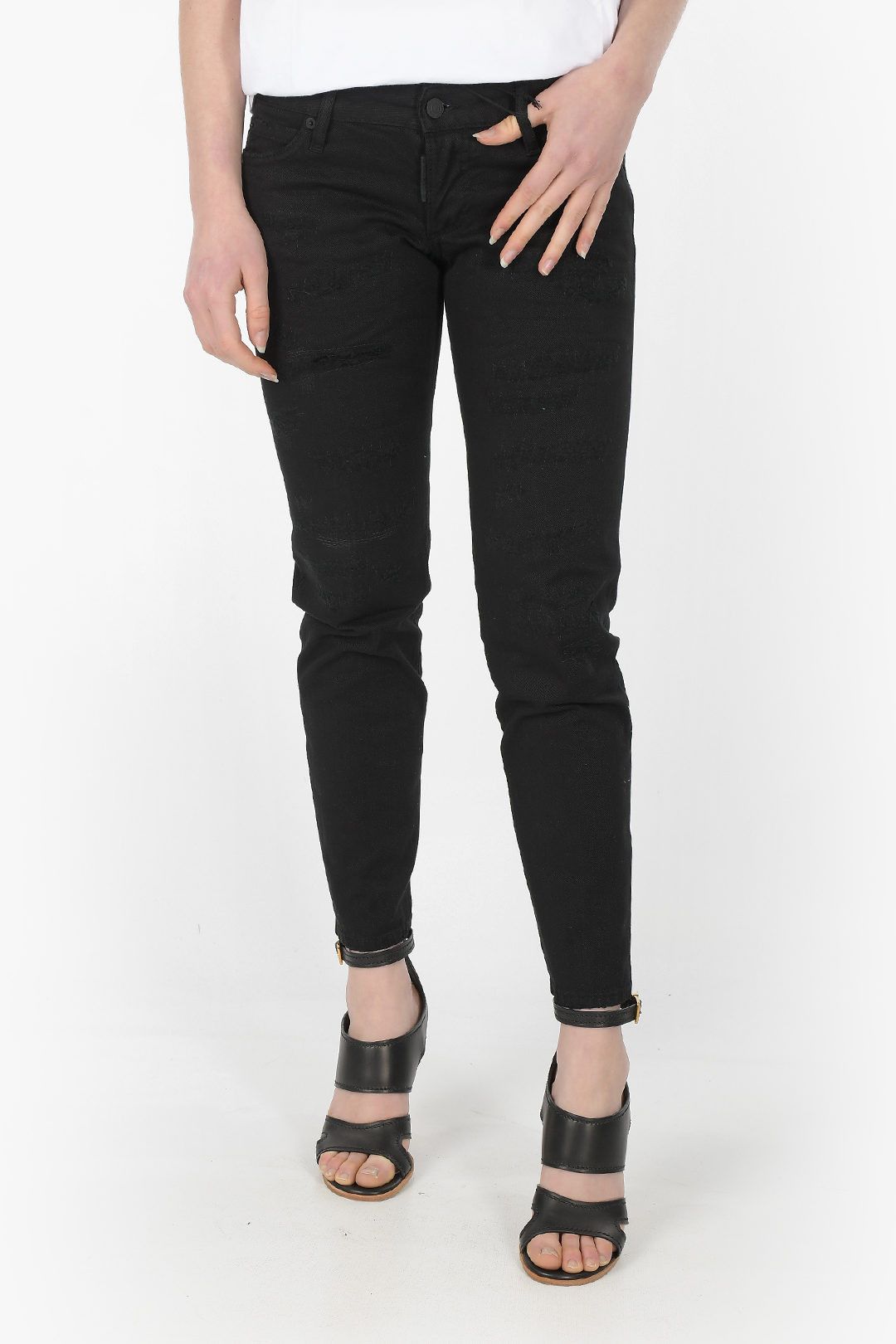 image of Dsquared2 Og1Mm0124 Denim In Black, Women's (Size 26)