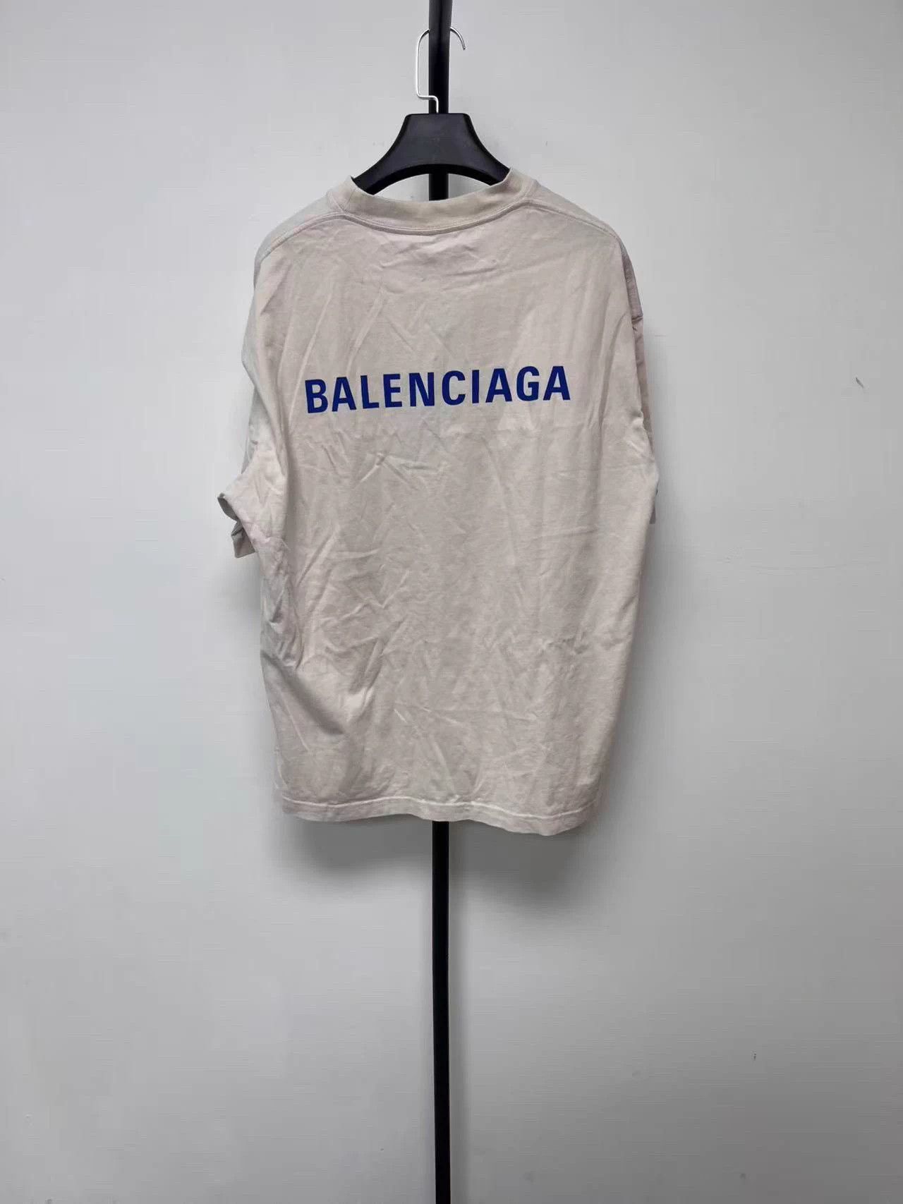 Balenciaga Balenciaga Logo Print Oversized T-Shirt - White L Size US L / EU 52-54 / 3 - 2 Thumbnail