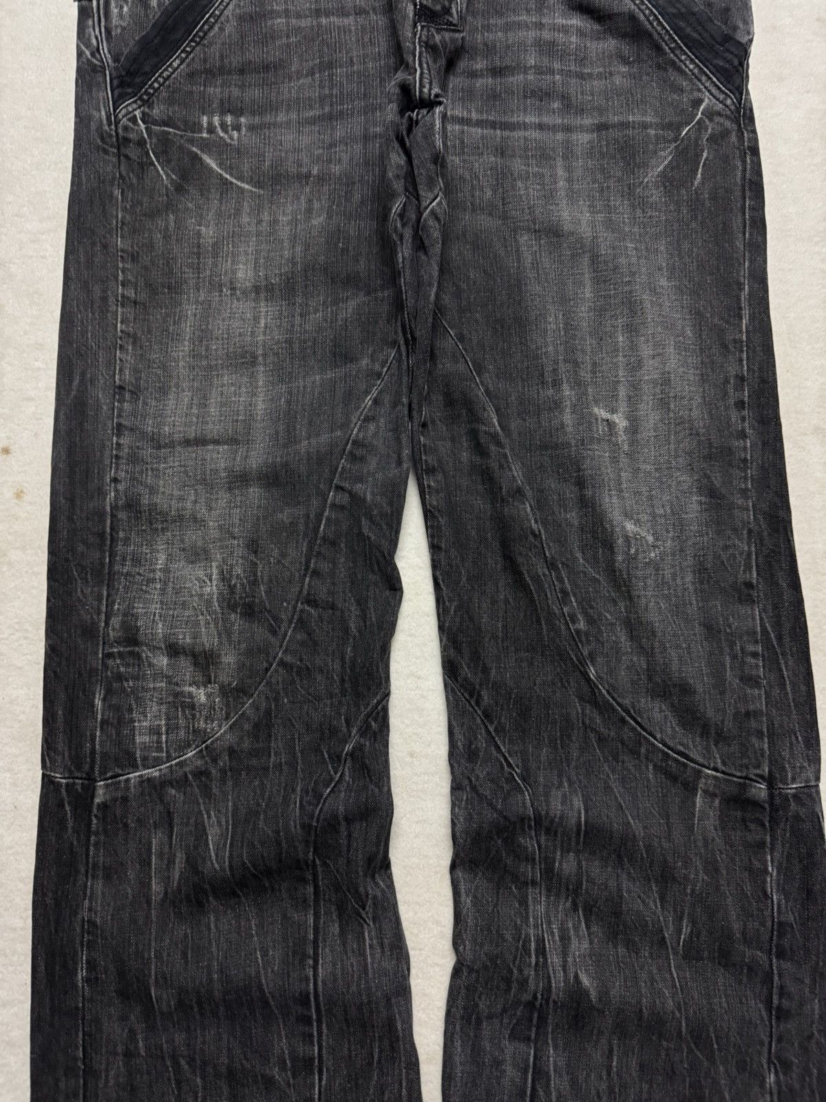 Tornado Mart VINTAGE 2000s JAPANESE FISHBONE BLACK MULTI-POCKET RARE Size US 35 - 4 Thumbnail