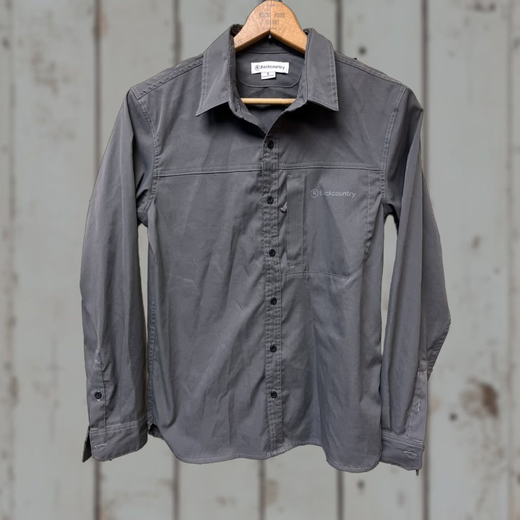 Vintage Backcountry Shirt Mens Small Gray Long Sleeve Button-Up Athletic Outdoor S Size US S / EU 44-46 / 1 - 1 Thumbnail