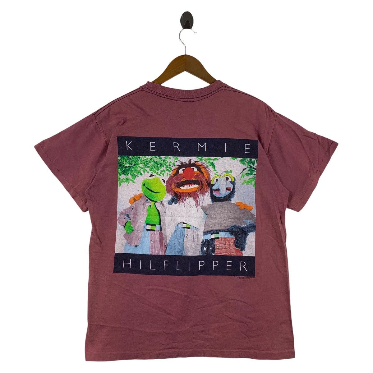Changes Vintage 90s KERMIE HILFLIPPER tommy hilfiger parody tee Size US L / EU 52-54 / 3 - 4 Thumbnail