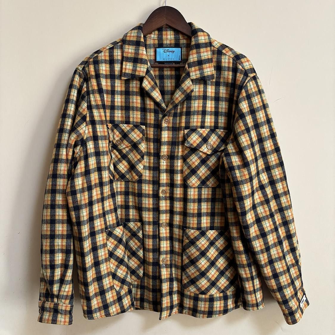 Gucci Disney x Gucci Plaid Wool Shirt Size M Size US M / EU 48-50 / 2 - 1 Thumbnail