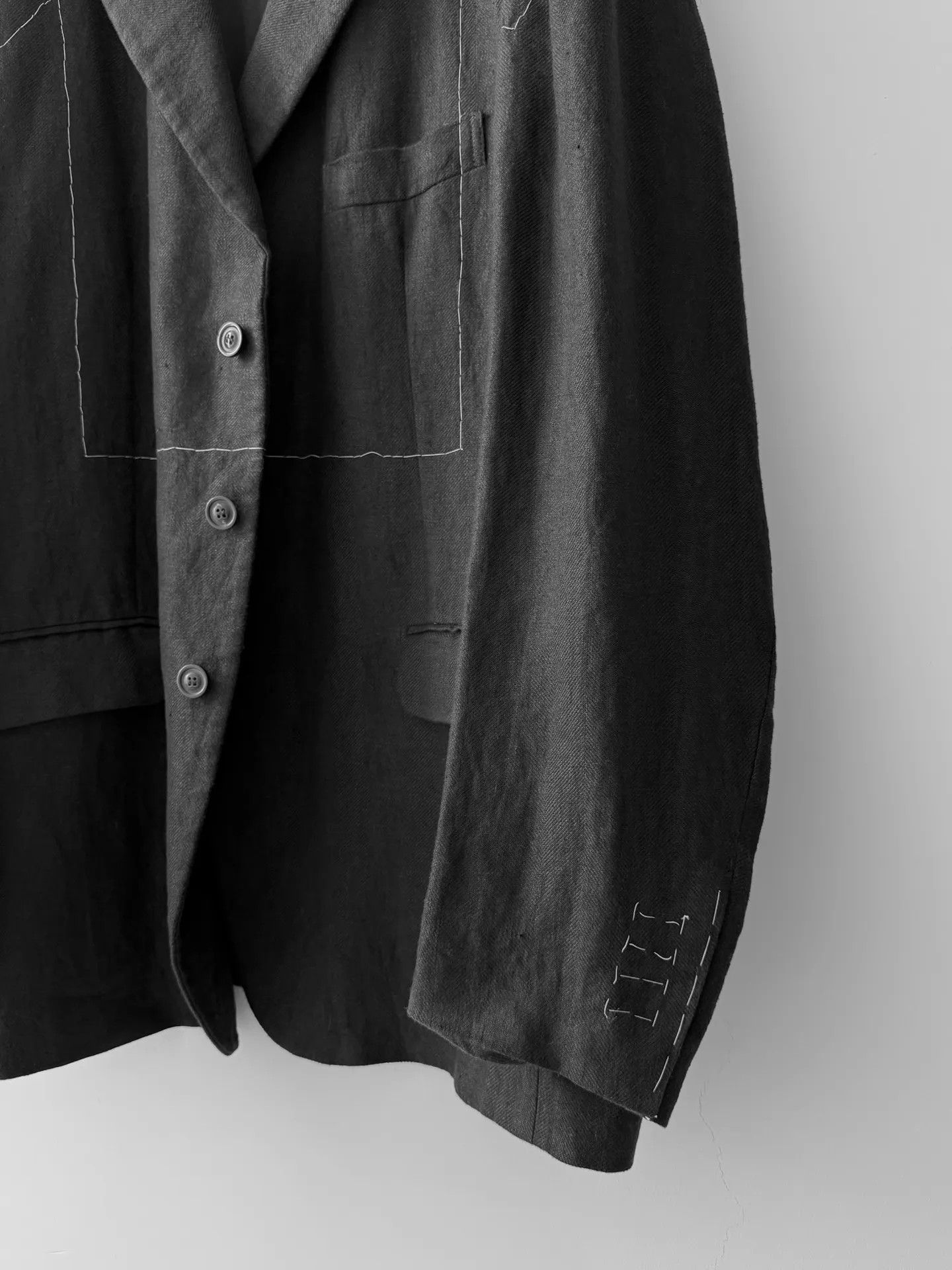 Maison Margiela Maison Margiela Black Oversize Visible Stitch Suit 48 Size 48R - 5 Thumbnail