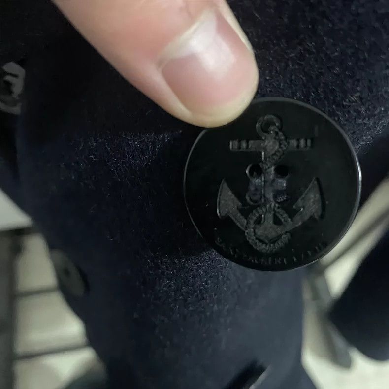 Yves Saint Laurent Saint Laurent 16 FW Black Double Breasted Navy Button Coat Size US M / EU 48-50 / 2 - 2 Thumbnail