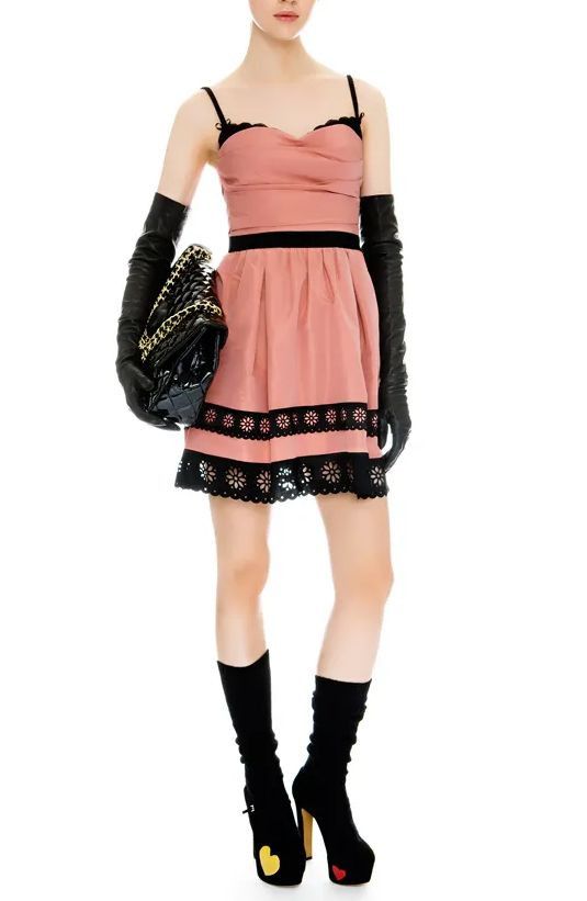 Moschino Moschino Cheap & Chic F/W 2012 Pink Satin Mini Dress US 6 Size M / US 6-8 / IT 42-44 - 1 Thumbnail