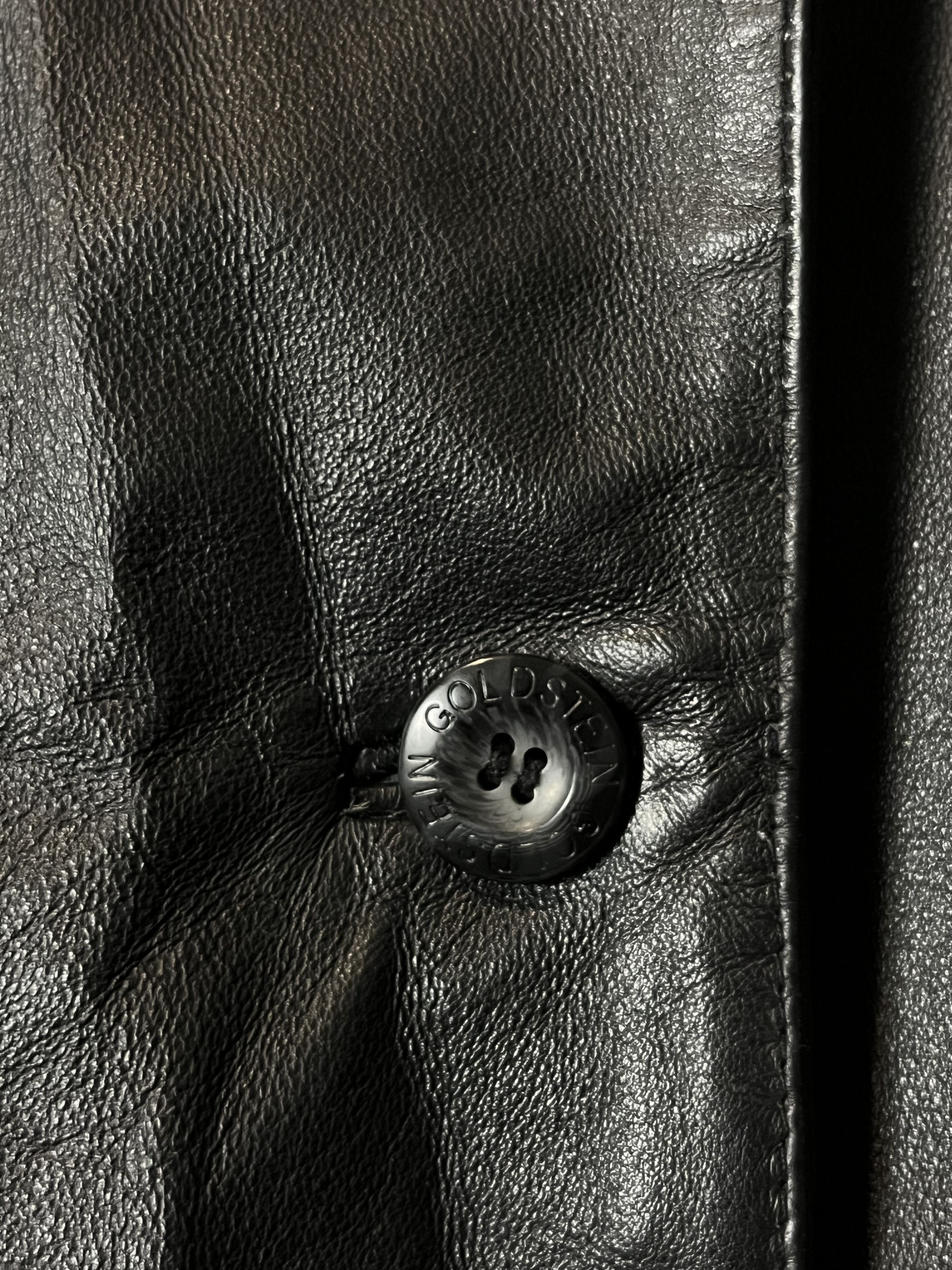Genuine Leather × Vintage 90s Opium Real Leather Vintage Coat Jacket Size US L / EU 52-54 / 3 - 6 Thumbnail