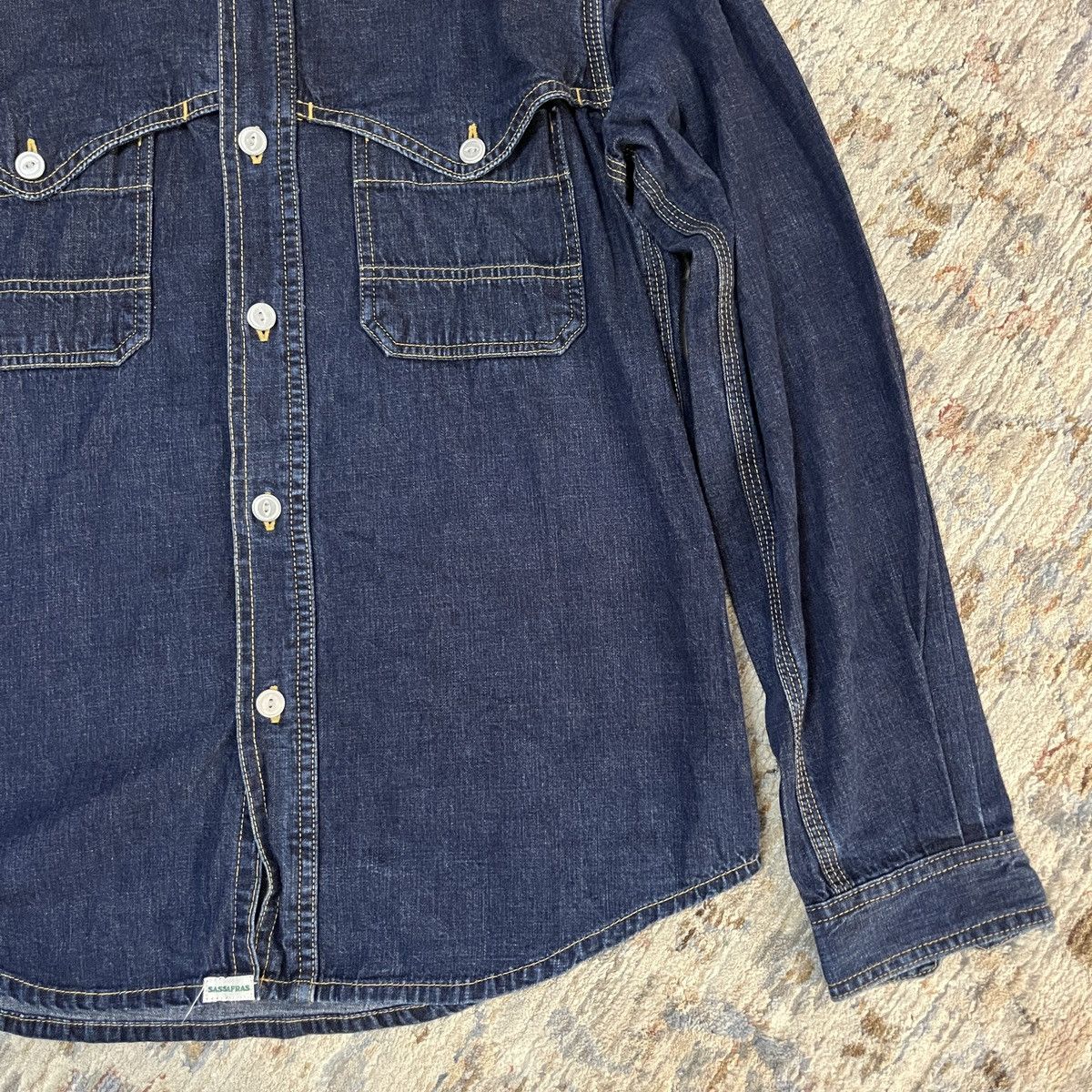 Japanese Brand × Sassafras Sassafras Japan Whole Garden Denim Shirt Size US M / EU 48-50 / 2 - 4 Thumbnail