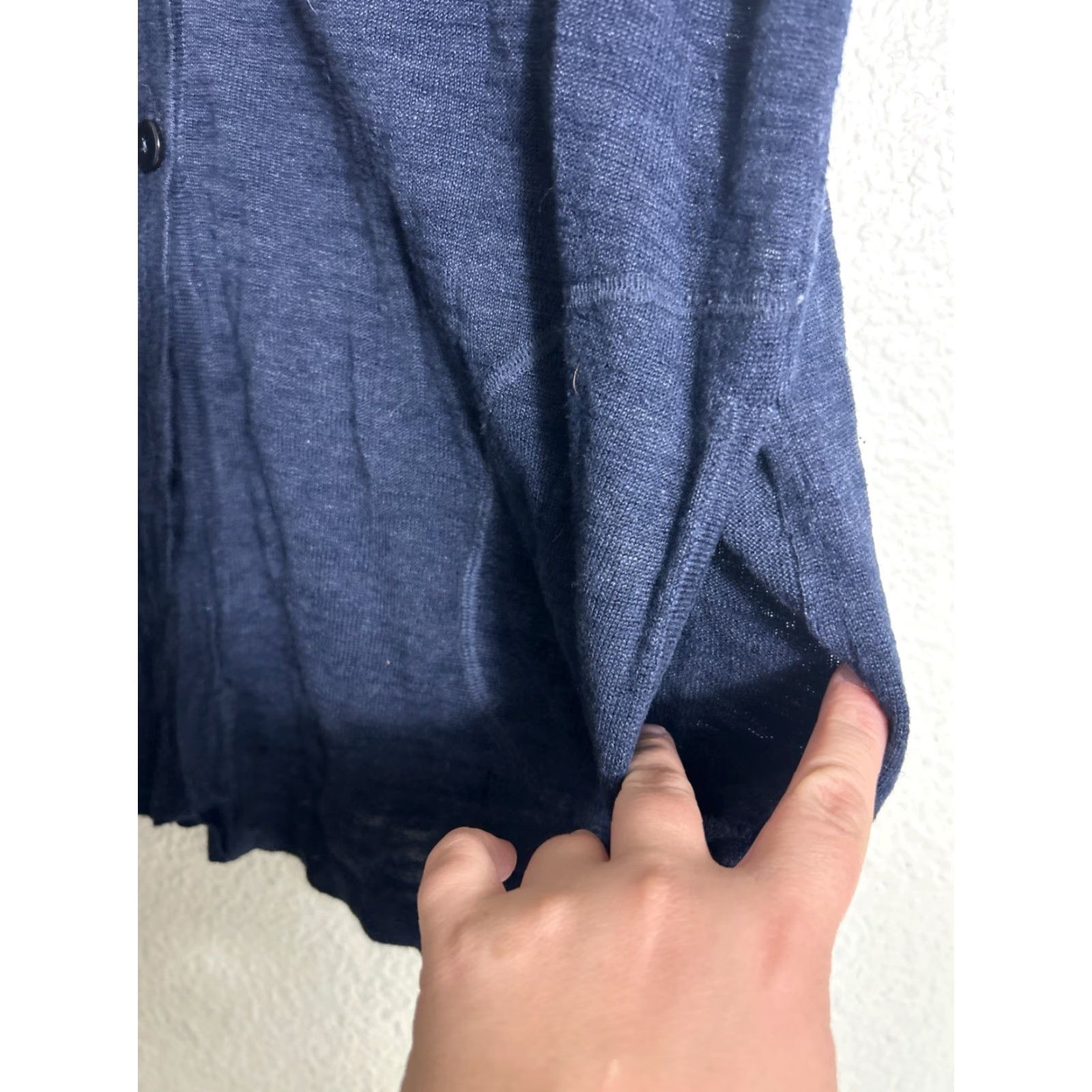J. Jill VINTAGE J Jill Cardigan Knit Linen Blend Navy XS Women Short Sleeve Button Up Sweater blue Size XS / US 0-2 / IT 36-38 - 7 Thumbnail