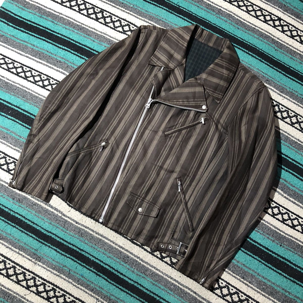 Tornado Mart 2000s Tornado Mart - Vkei Perfecto Canvas Jacket Size US L / EU 52-54 / 3 - 5 Thumbnail