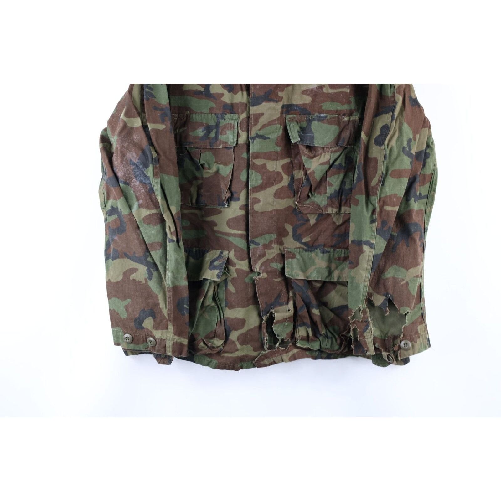 Vintage Vintage 70s Thrashed Ripstop Poplin Camouflage Jacket Size US M / EU 48-50 / 2 - 3 Thumbnail