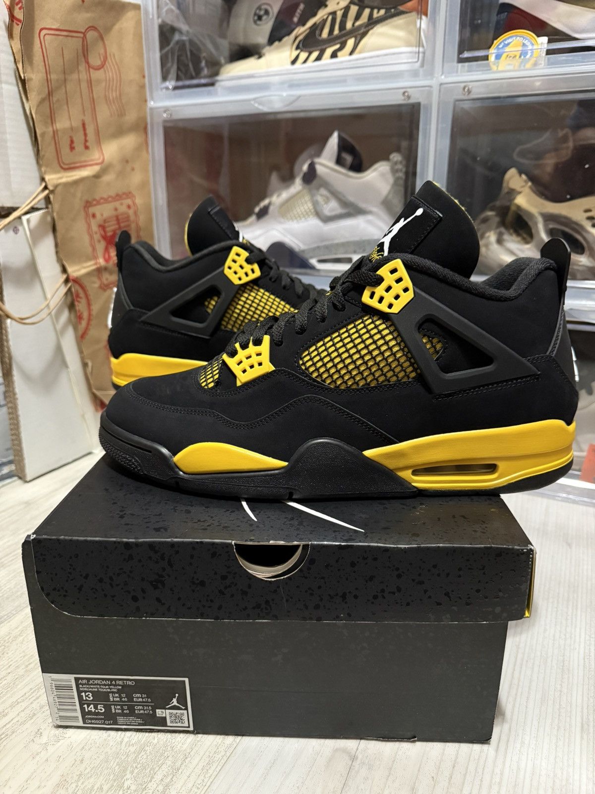 Jordan Brand Air Jordan 4 Retro Yellow Thunder Size US 13 / EU 46 - 1 Thumbnail