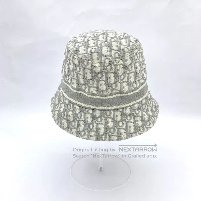 Dior Dior Size59 Gray logo jacquard full print cotton casual fis Size ONE SIZE - 4 Thumbnail