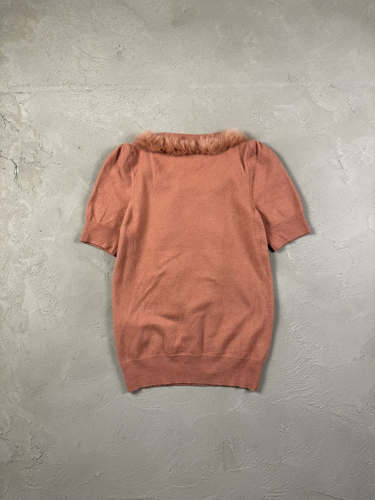 Japanese Brand × Vintage Vintage Avant Garde Japan Wool 3D Cable Fur T-shirt Size S / US 4 / IT 40 - 5 Thumbnail