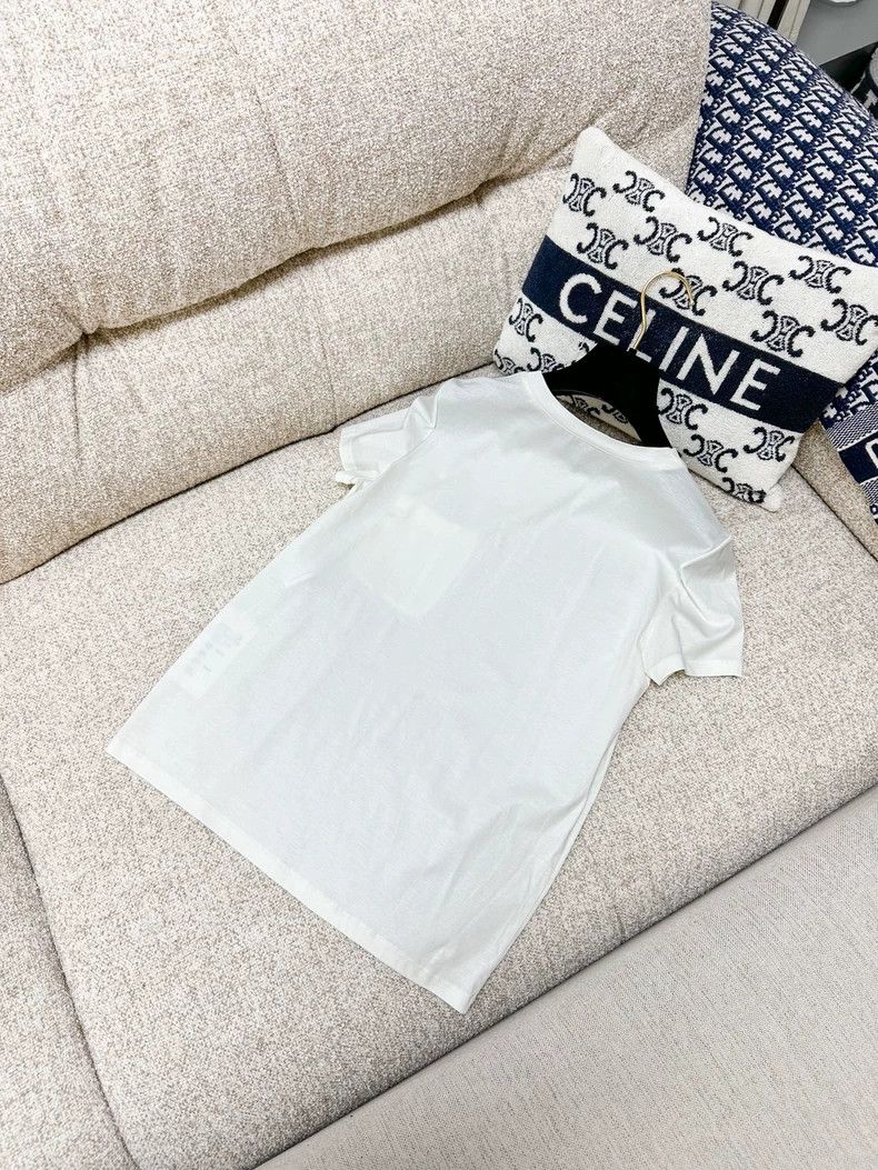 Chanel Chanel White beaded short-sleeved T-shirt Size XXS / US 00 / IT 34 - 3 Thumbnail