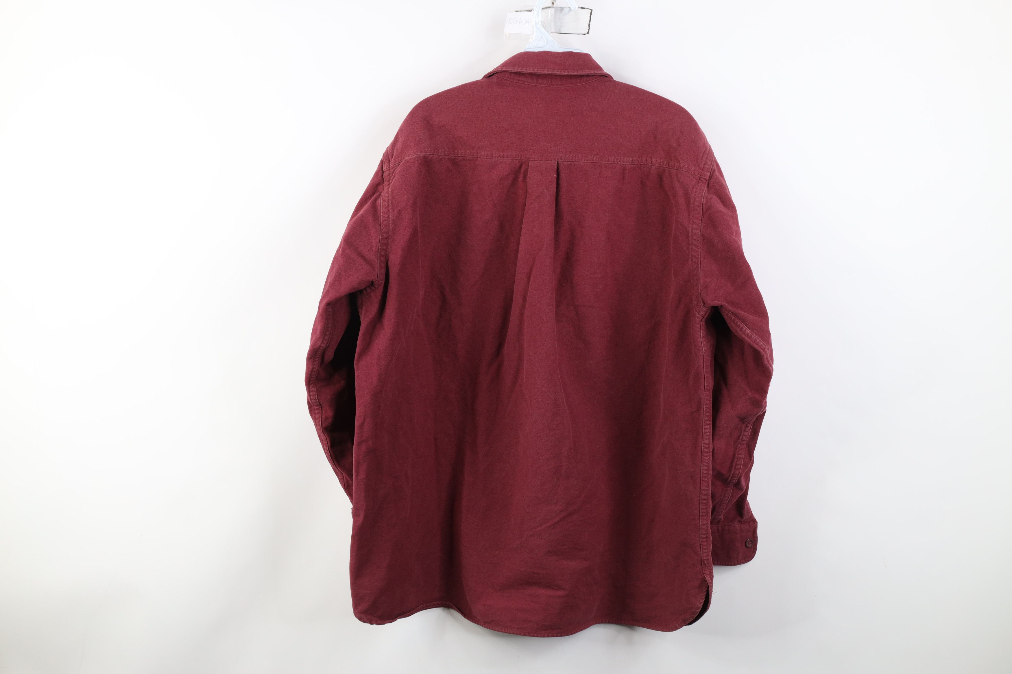 L.L. Bean Vintage LL Bean Chamois Cloth Collared Button Shirt Red Size US L / EU 52-54 / 3 - 12 Thumbnail