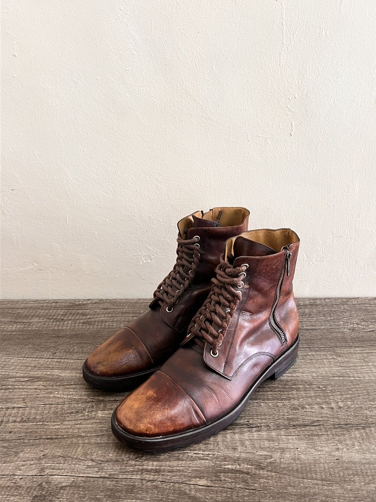Maison Margiela Zipped Combat Boots Size US 7 / EU 40 - 1 Thumbnail
