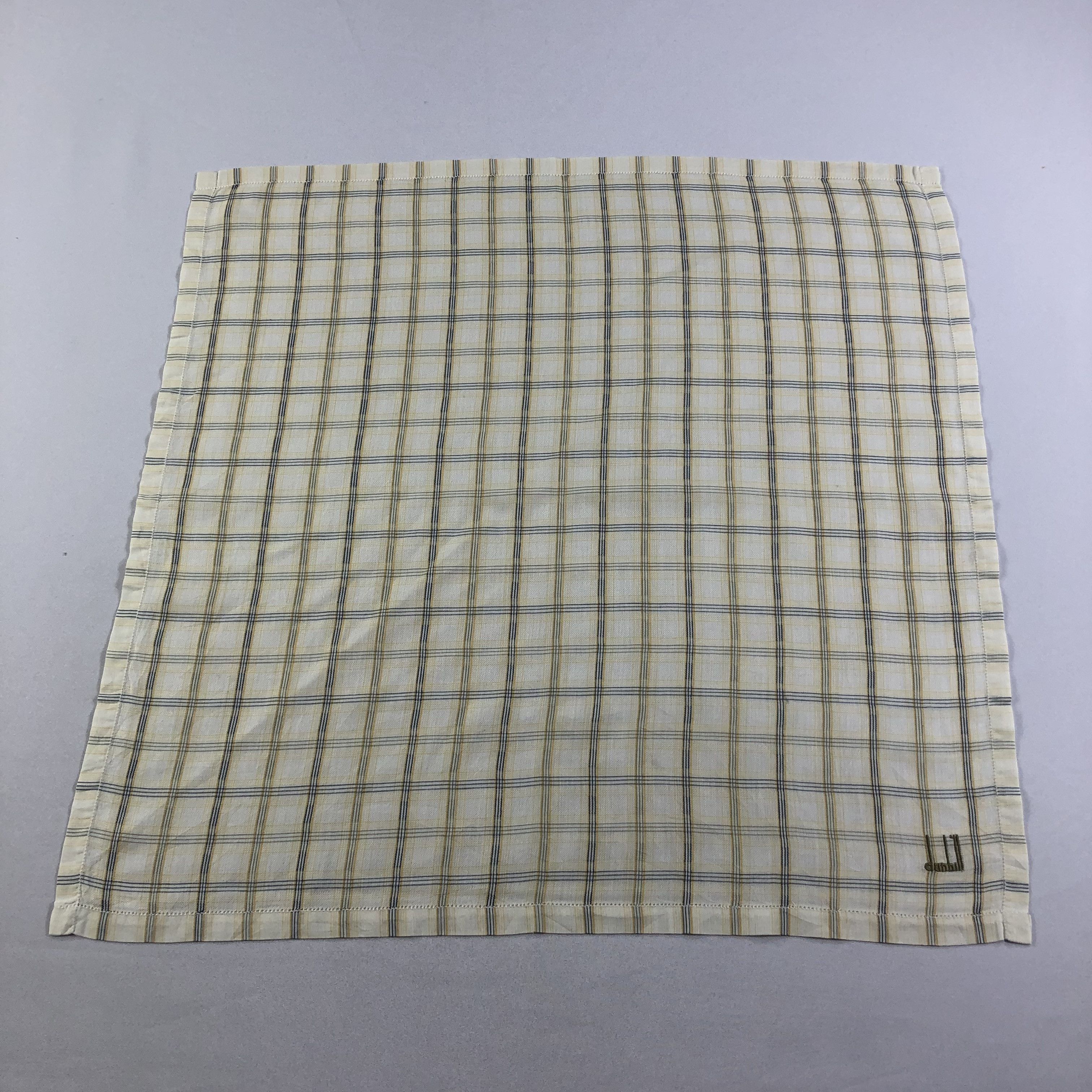 Alfred Dunhill Dunhill Checkered Handkerchief Neckerchief Bandana H2169 Size ONE SIZE - 2 Thumbnail