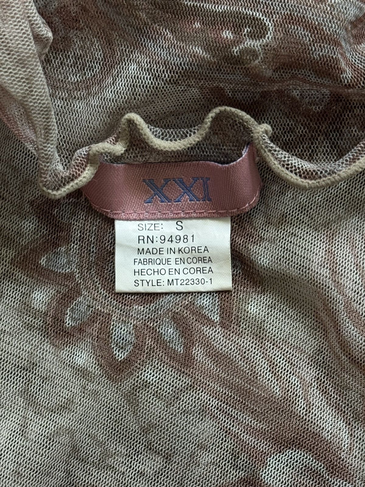 Hysteric Glamour Avant Garde Japanese Y2K Gaultier style mesh floral blouse Size S / US 4 / IT 40 - 6 Thumbnail