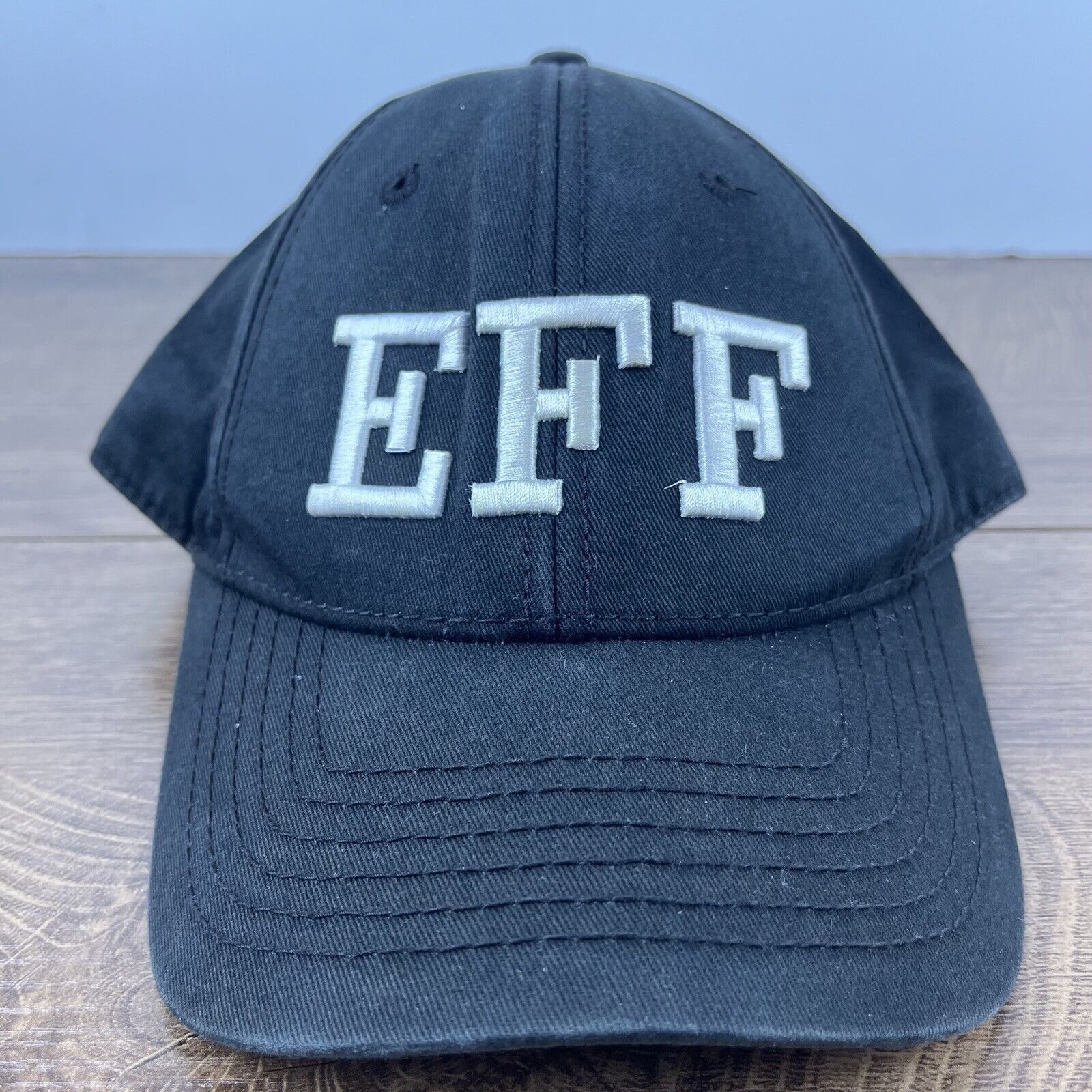 Other EFF Hat EFF Baseball Hat Black Cap Adjustable Hat Black Adul Size ONE SIZE - 2 Thumbnail