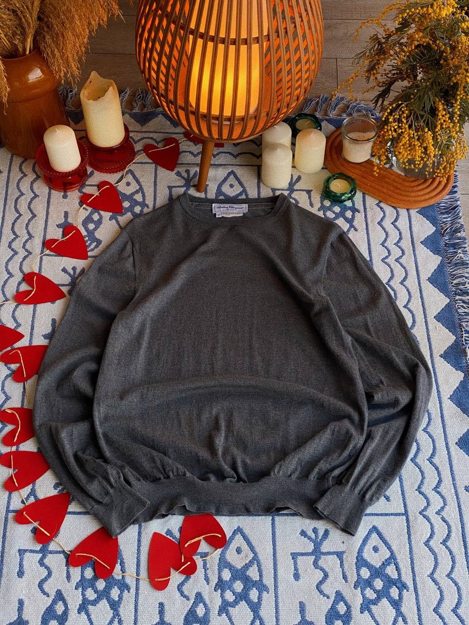 Salvatore Ferragamo Salvatore Ferragamo Wool Sweater Grey Size US M / EU 48-50 / 2 - 1 Thumbnail