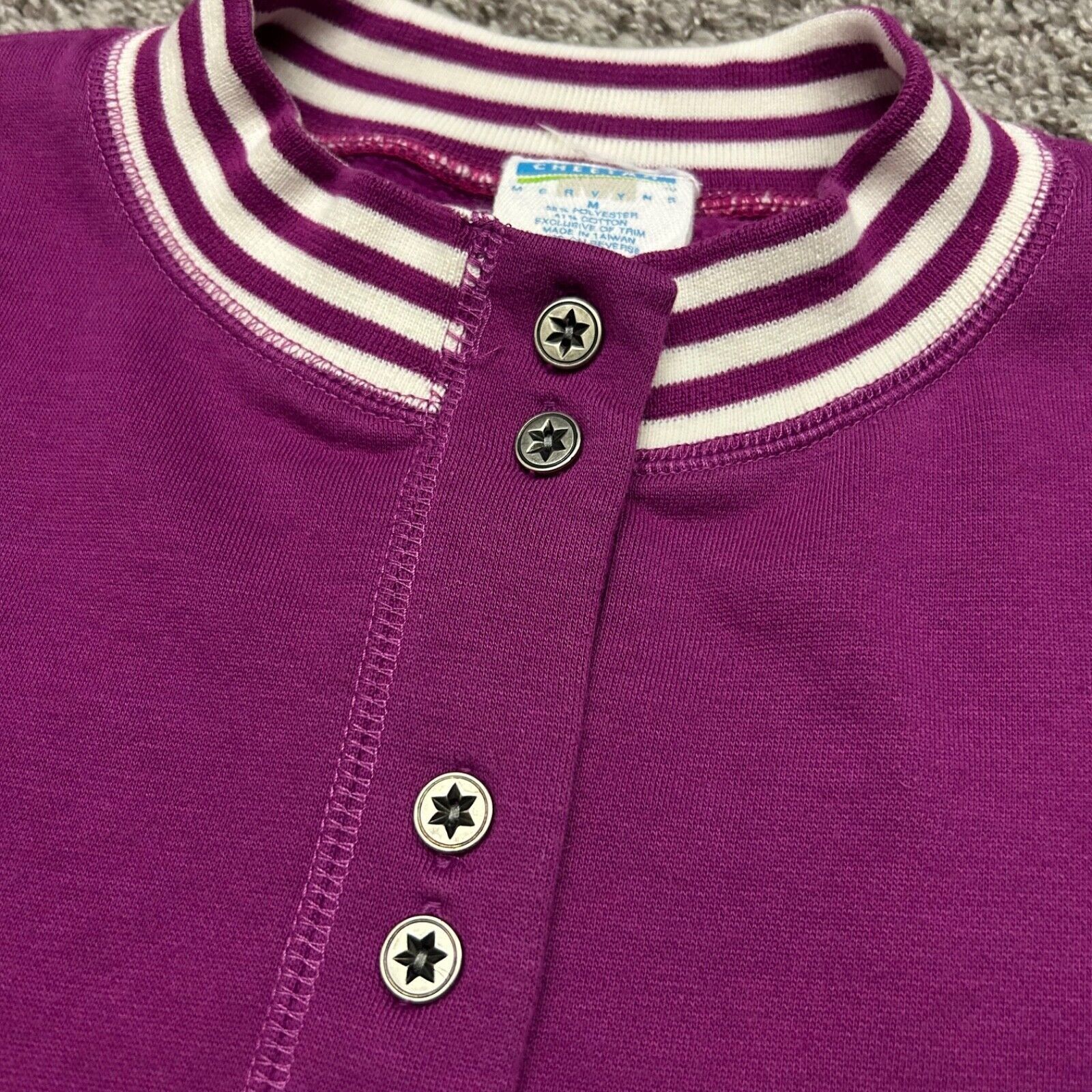 Vintage Vintage 80s Blank Sweatshirt Crewneck Pullover Striped Size M / US 6-8 / IT 42-44 - 2 Thumbnail