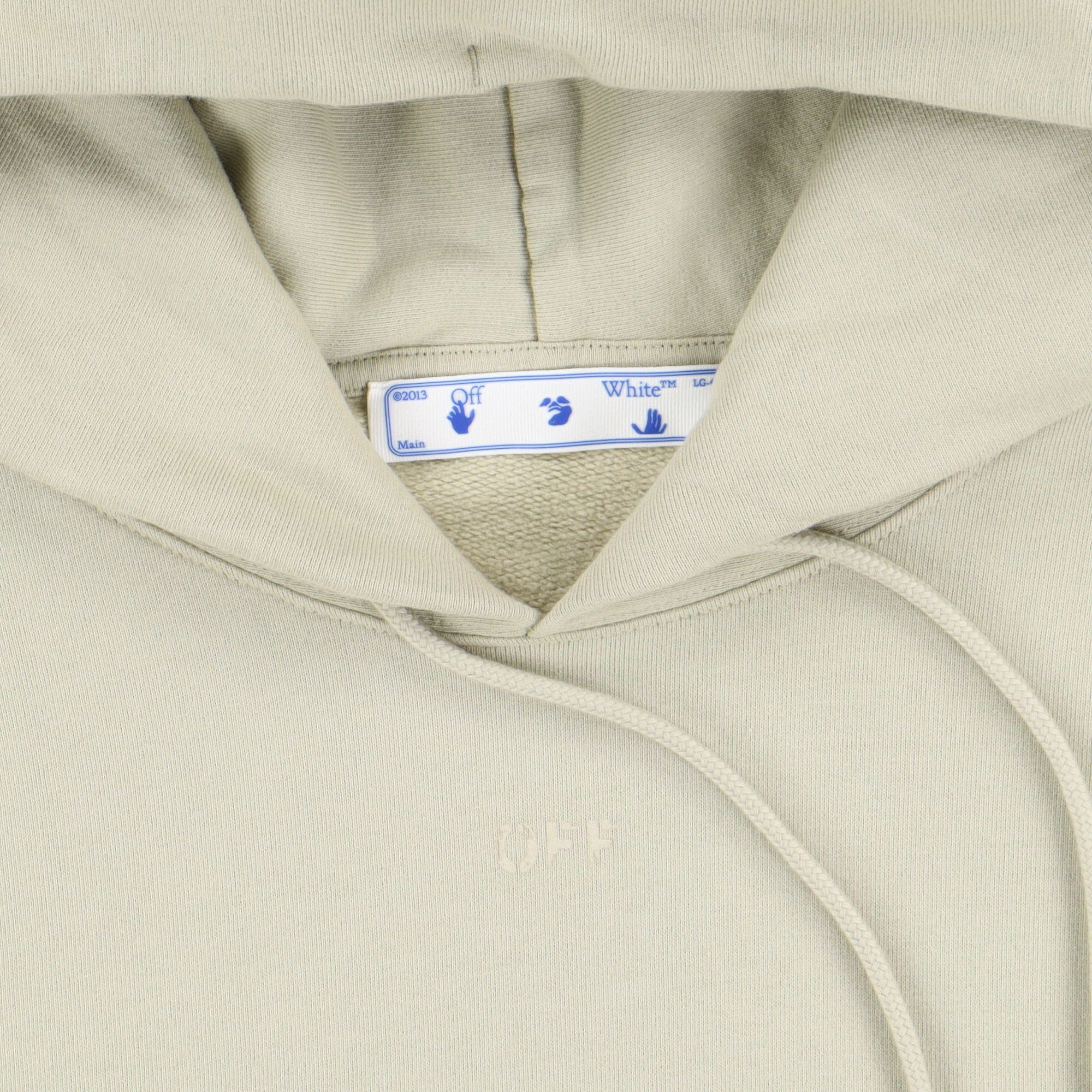 Off-White Beige Rubber Arrows Logo Oversized Hoodie Size US L / EU 52-54 / 3 - 6 Thumbnail
