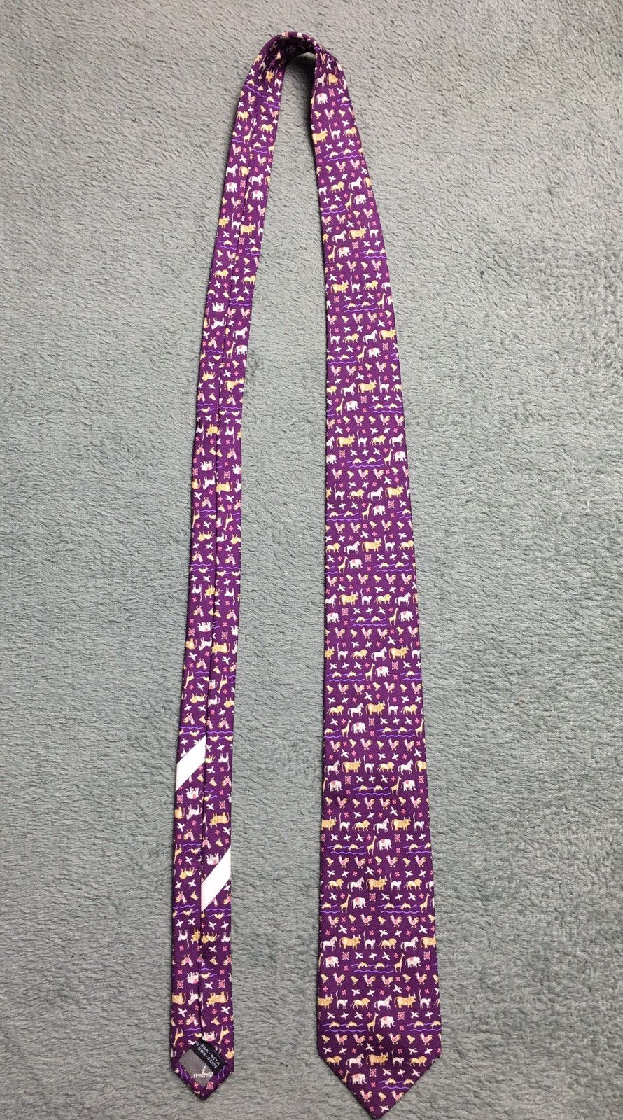 Salvatore Ferragamo Salvatore Ferragamo Funny Animals Print Silk Mens Tie Size ONE SIZE - 9 Thumbnail