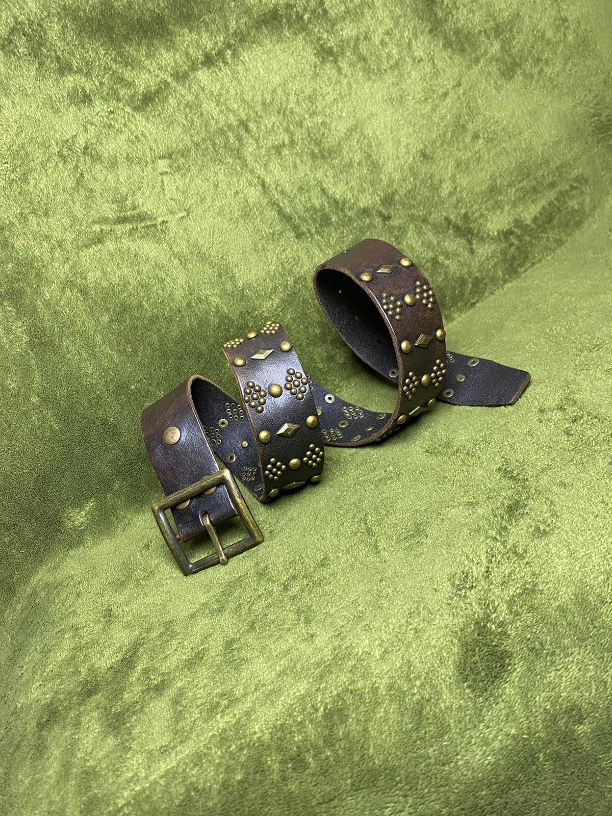 Hollywood Trading Company HTC hollywood trading company studded leater belt Size 34 - 3 Thumbnail