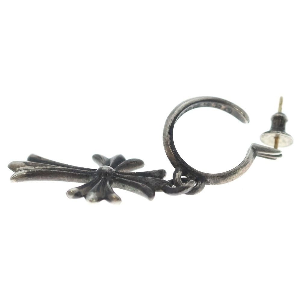 Chrome Hearts Chrome Hearts Tiny CH Cross Hoop Earring Silver Size ONE SIZE - 3 Thumbnail