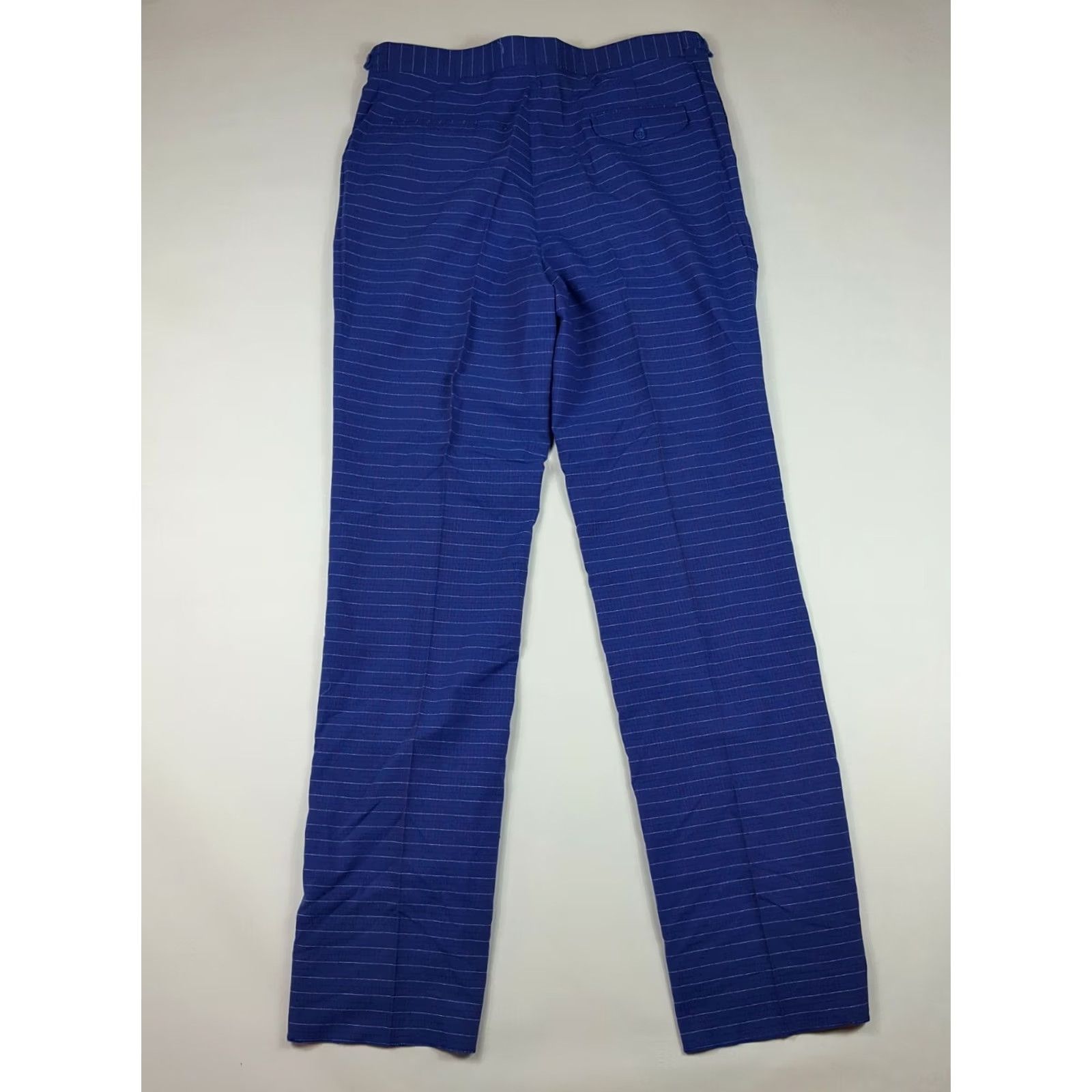 Vintage VINTAGE Antigua Blue Plaid Dress Pants Men 34 Pleated Straight Leg 80s Retro Golf Style Trousers Shoes NOT Included Size US 34 / EU 50 - 3 Thumbnail