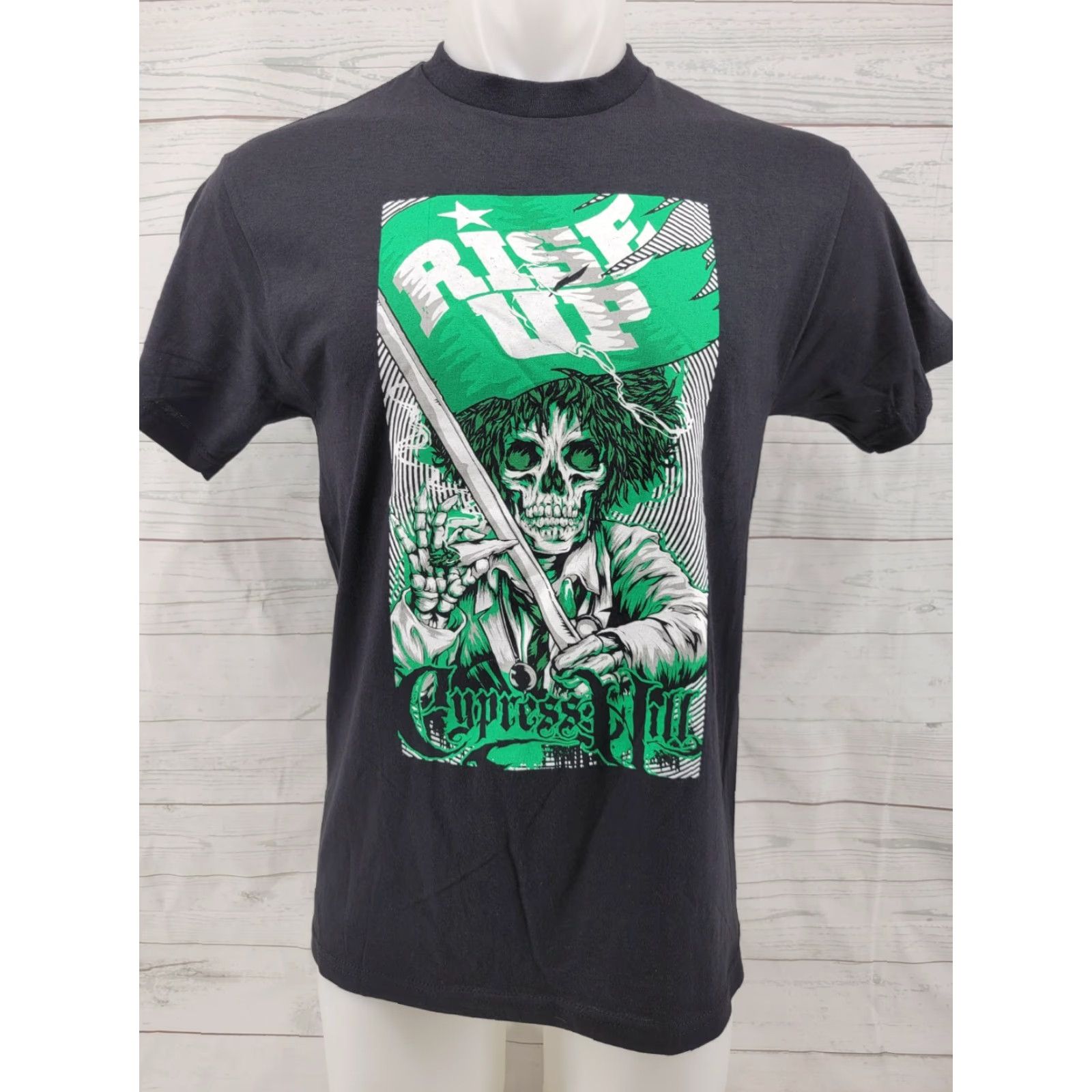 Delta Cypress Hill Rise Up Shirt Men Adult Medium Black Delta Shirt Rock Music Cotton Short Sleeve Crew Neck Regular Fit Logo Size US M / EU 48-50 / 2 - 2 Thumbnail