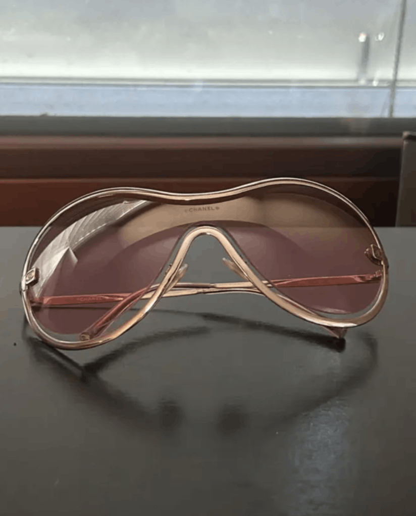 Chanel CHANEL Sunglasses 4030 Rimless Rhinestone 4017 Shields Size ONE SIZE - 3 Thumbnail