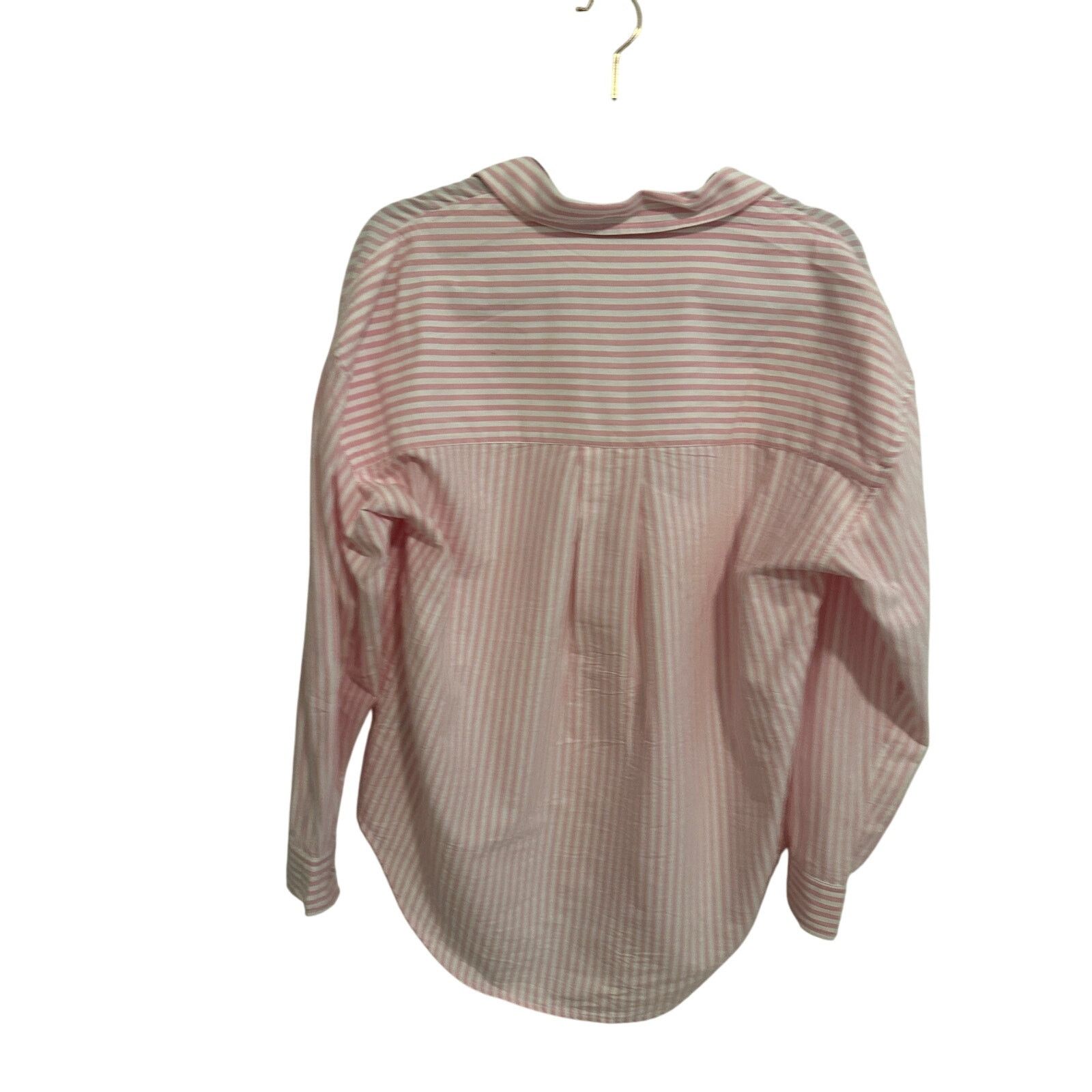 Other BeachLunchLounge Pink White Collar Striped Button Down Shirt Size M / US 6-8 / IT 42-44 - 7 Thumbnail