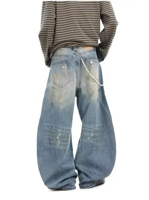 Japanese Brand Kurumi x Maria Washed baggy ripped jeans Size US 34 / EU 50 - 4 Thumbnail