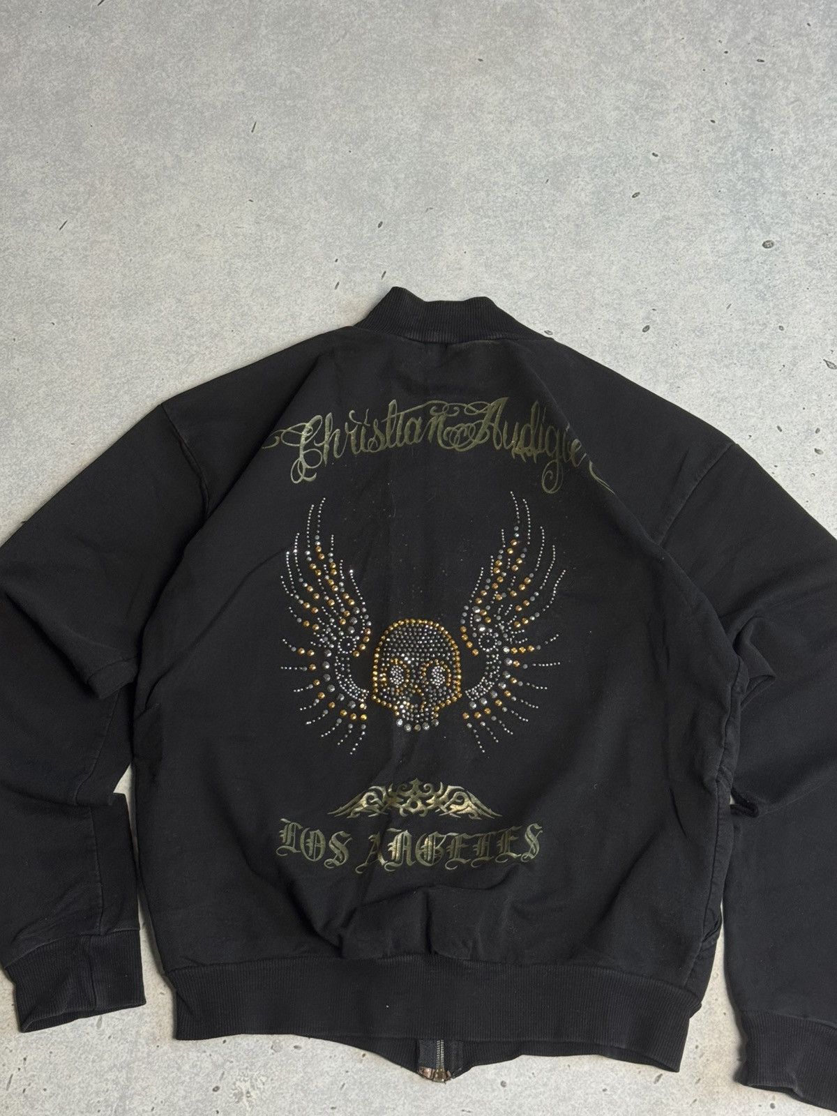 Christian Audigier Vintage Christian Audigier Y2K Skull Zip Hoodie Size S / US 4 / IT 40 - 3 Thumbnail