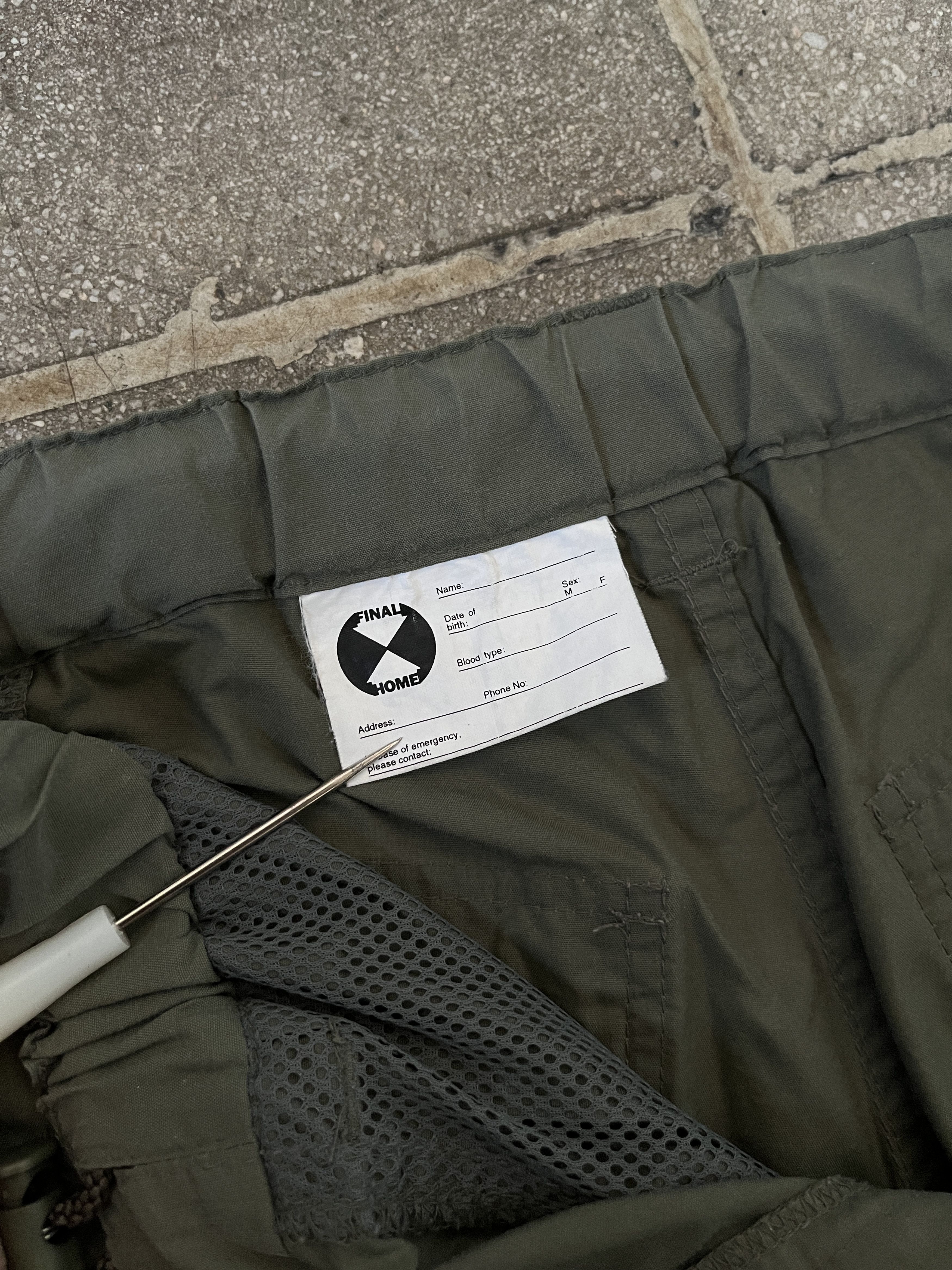 Final Home 1990 NYLON CARGO PANT OLIVE DRAB Size US 30 / EU 46 - 8 Thumbnail