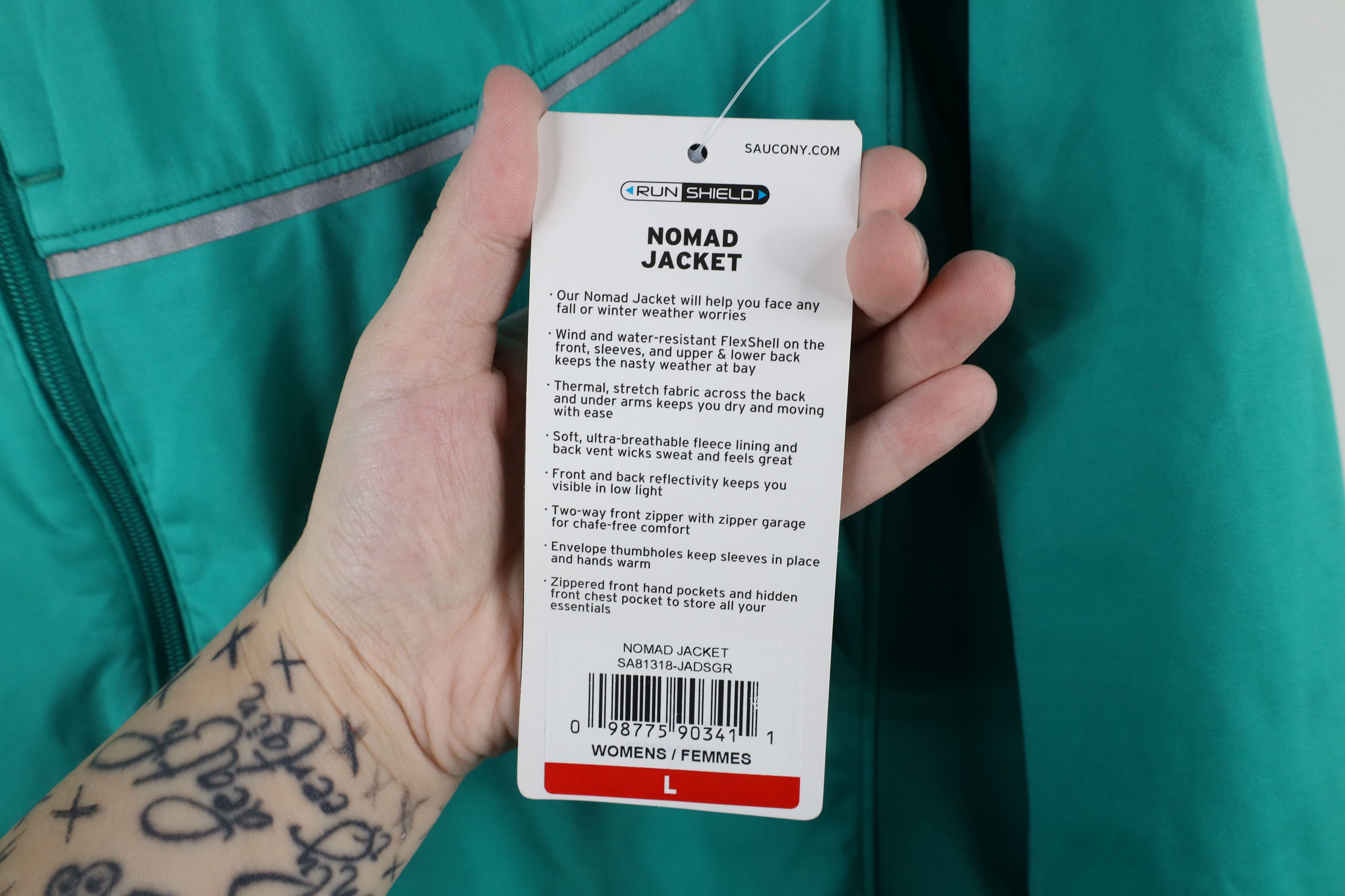 Saucony × Vintage New Saucony Out Run Shield Full Zip Running Nomad Jacket Size L / US 10 / IT 46 - 10 Thumbnail