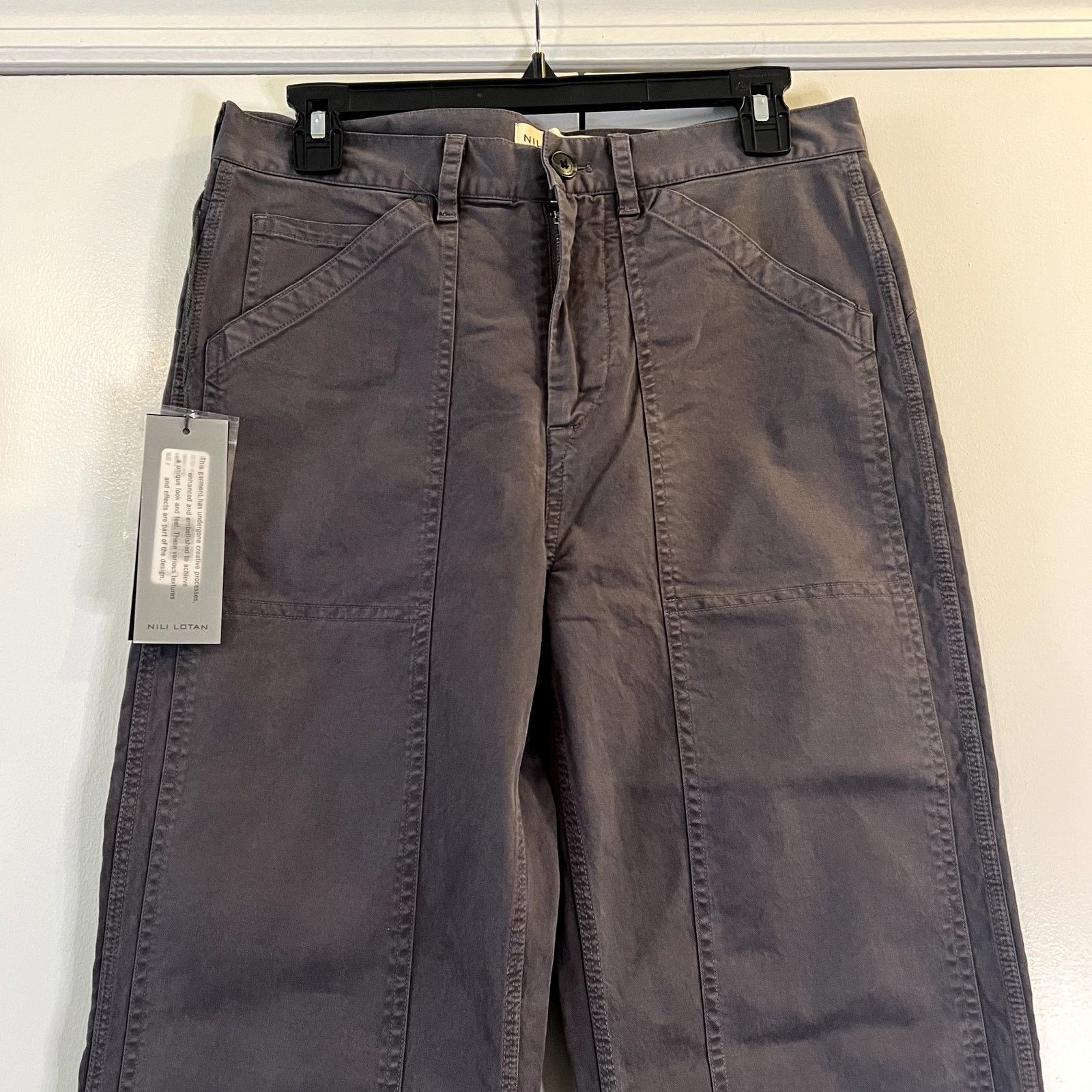 Nili Lotan Nili Lotan Tibault Vintage gray Cargo Straight Leg Pants 4 Size 27" / US 4 / IT 40 - 3 Thumbnail