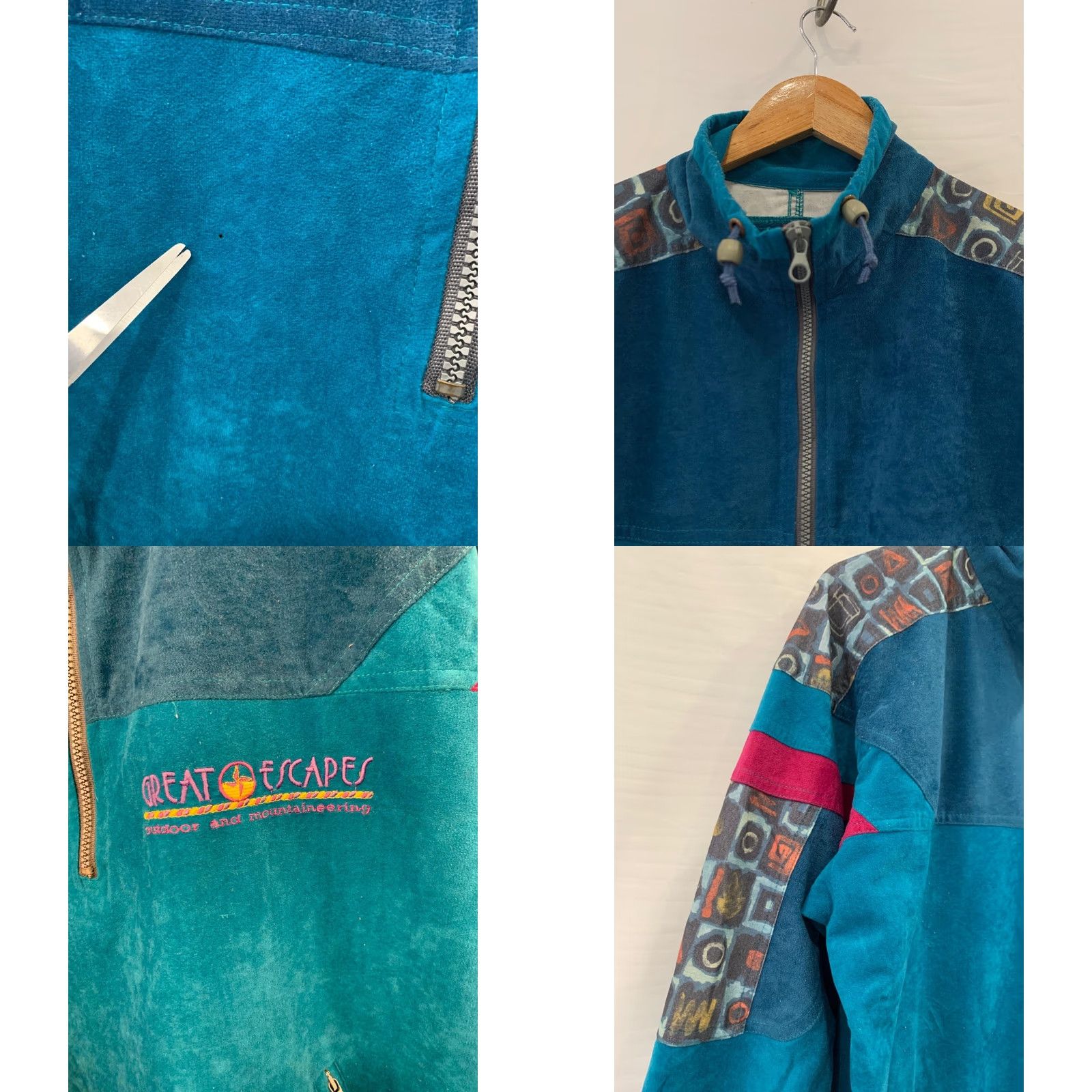 Greats VINTAGE Great Escapes Fleece Jacket Mens L Blue 90s Retro Half Zip Outdoor Size US L / EU 52-54 / 3 - 8 Thumbnail