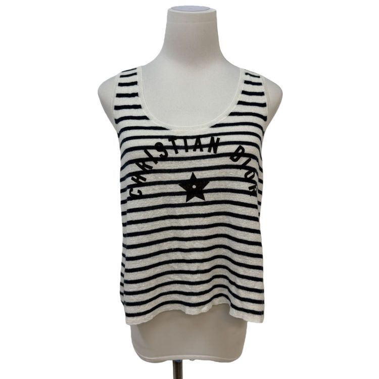 Dior Christian Dior Striped Tank Top Size FR 36 Size XS / US 0-2 / IT 36-38 - 1 Thumbnail