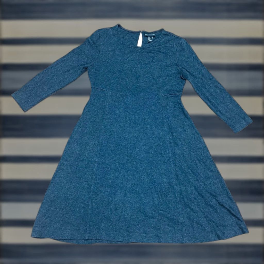 Vintage Adrienne Vittadini Dress Dark Gray 1/2 Sleeve Pullover Women’s XS Regular Short Sleeve Sheath Knit Rayon Polyester Wrinkle Resistant Size M / US 6-8 / IT 42-44 - 1 Thumbnail